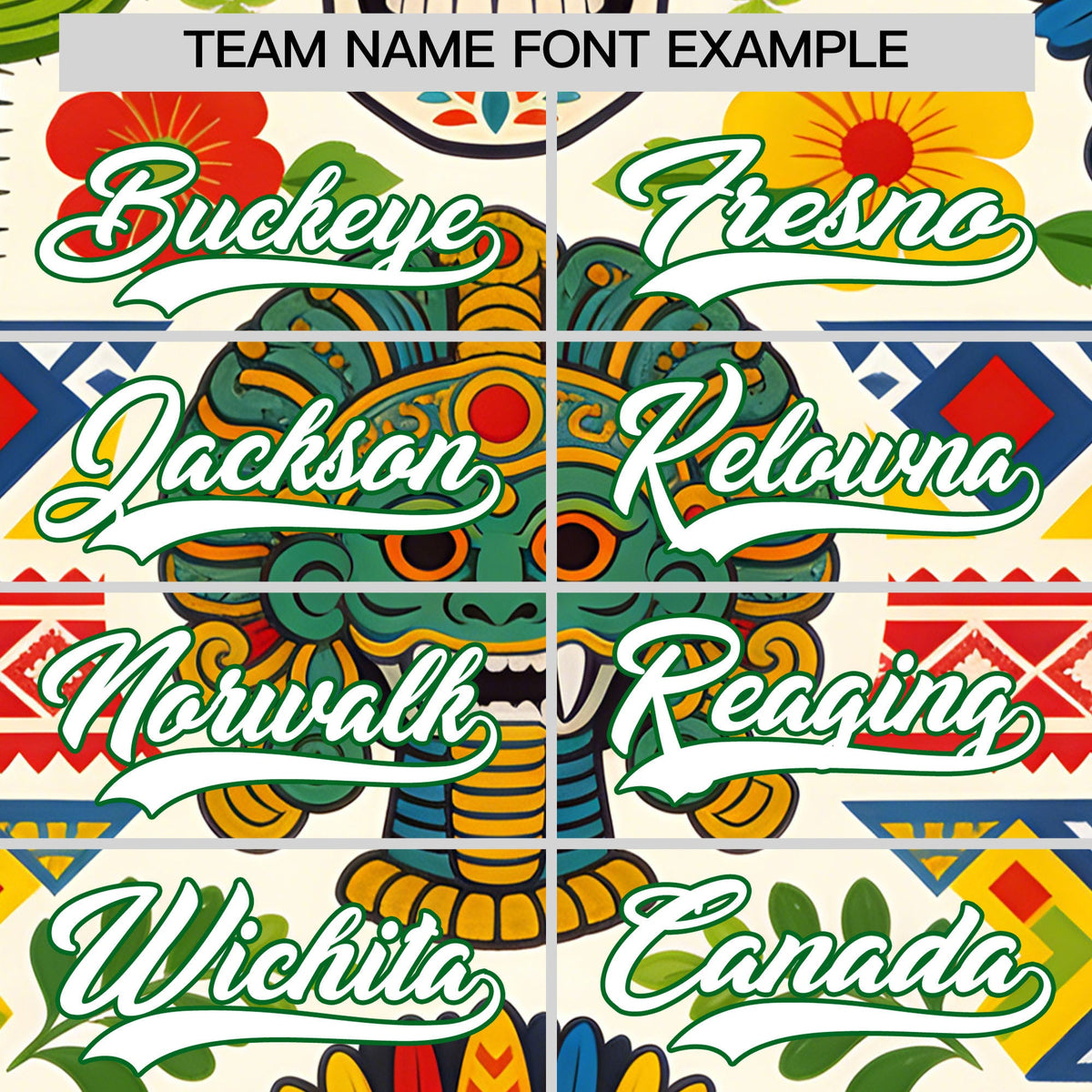 Custom White Kelly Green Graffiti Pattern Mexican style Stretch Fabric Baseball Jersey| KXKSHOP