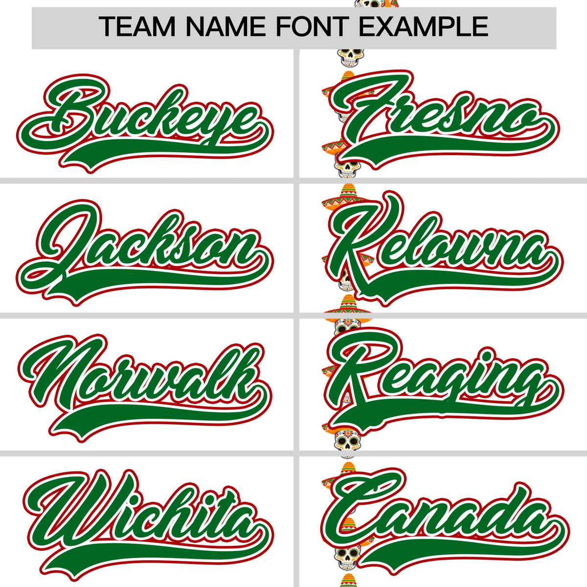 Custom White Kelly Green Red Graffiti Pattern Mexican style Stretch Fabric Baseball Jersey| KXKSHOP