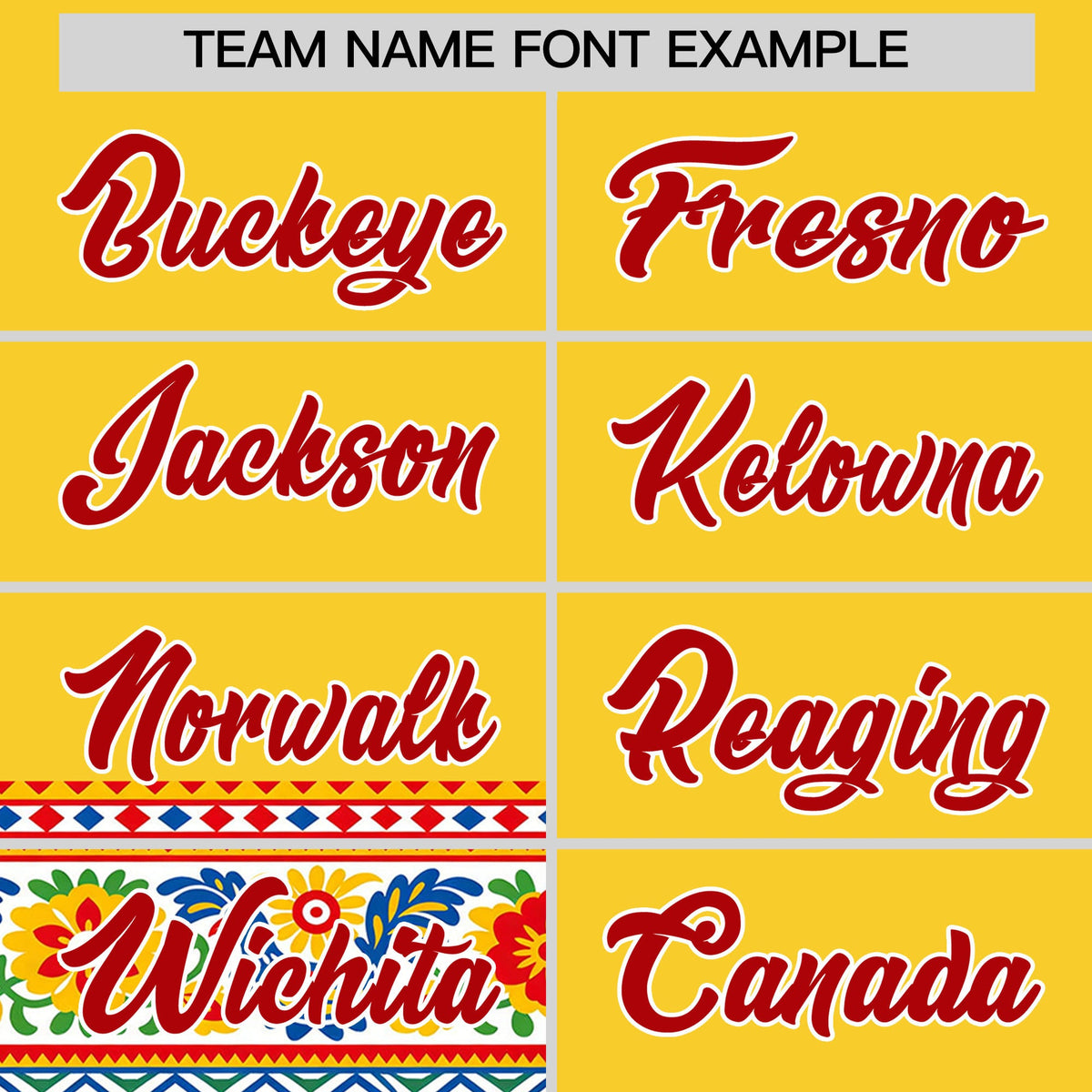 Custom Gold Red White Graffiti Pattern Mexican style Stretch Fabric Baseball Jersey| KXKSHOP