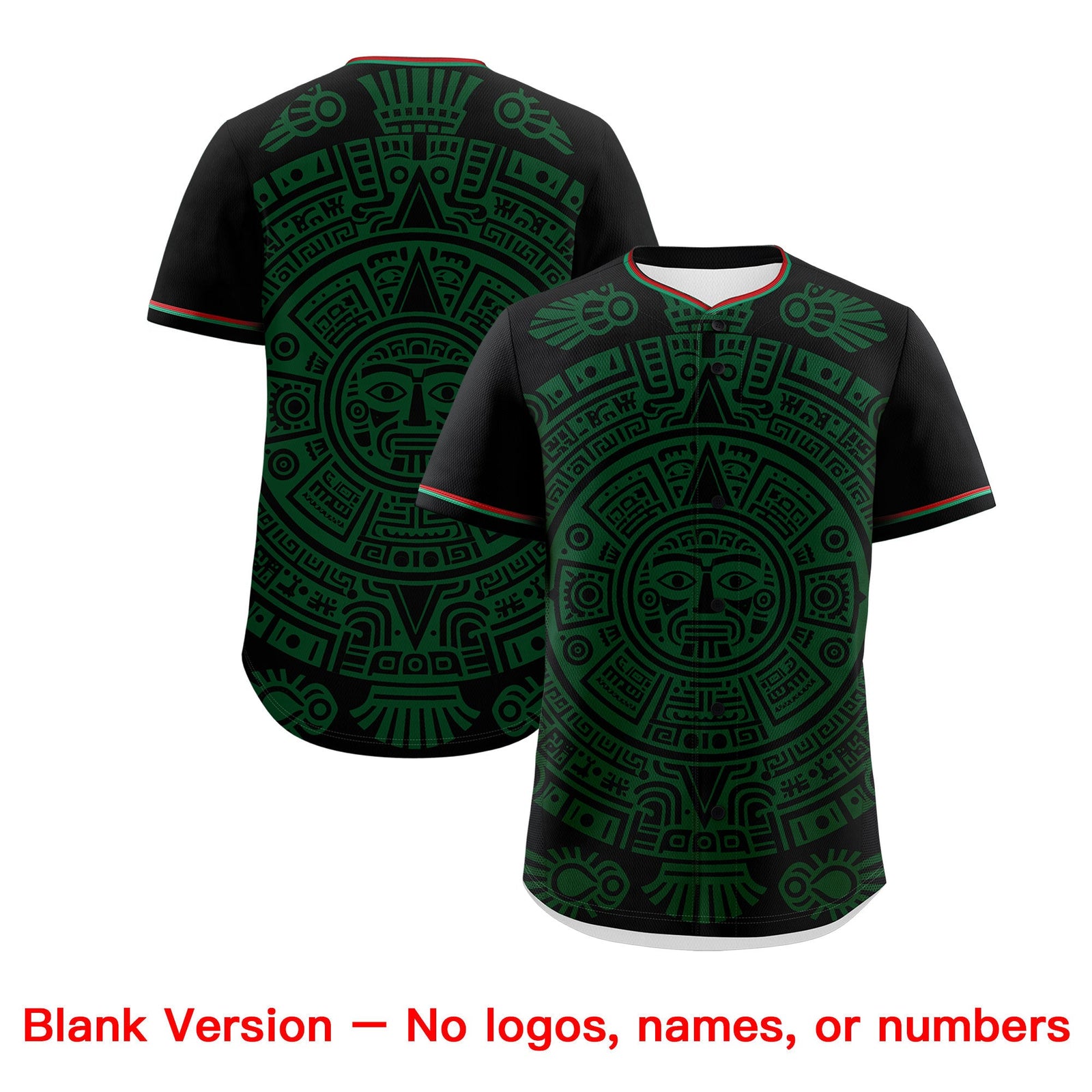 Custom Black Dark Green Kelly Green Graffiti Pattern Mexican style Stretch Fabric Baseball Jersey| KXKSHOP