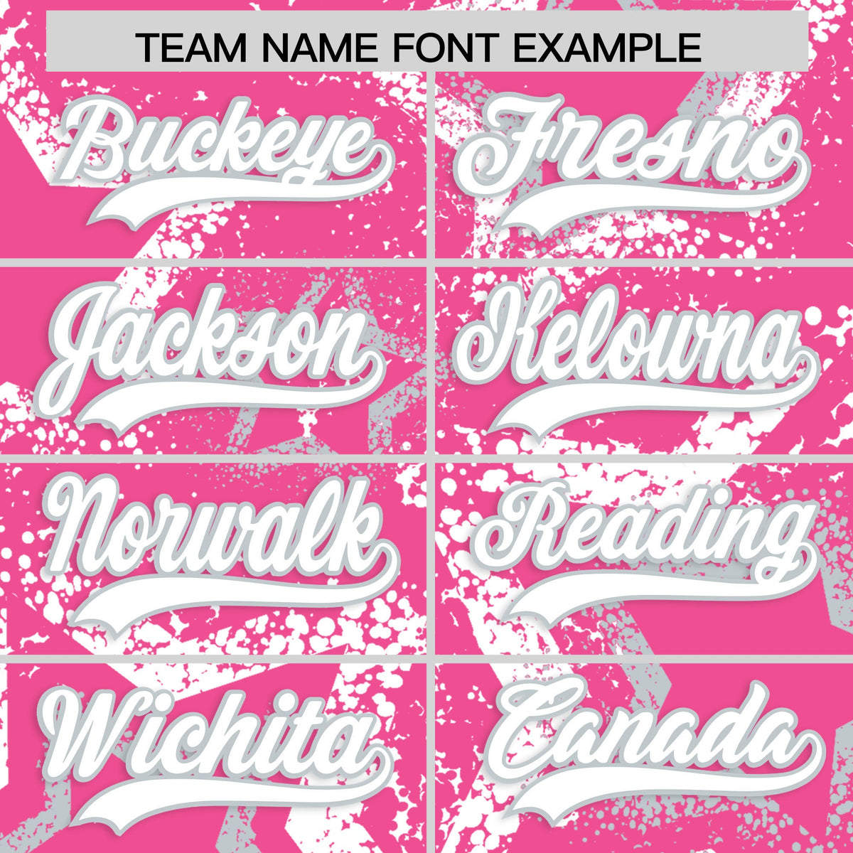 Custom Pink Silver White Star-Shaped Ink Texture Graffiti Pattern Baseball Jersey | Sublimation Printed &amp; Stitched,Add Name and Numbern,Perfect for Parties,Perfect for Training | KXKSHOP