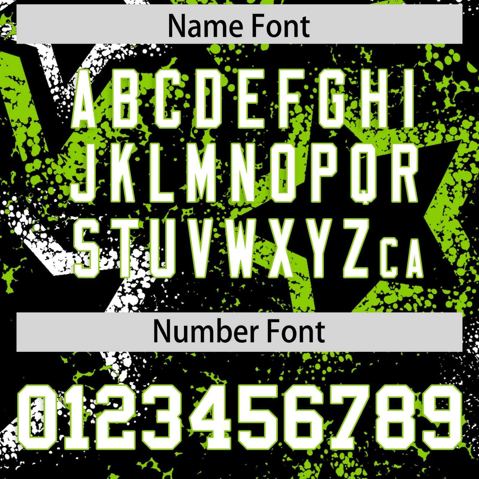 Custom Black White Neon Green Star-Shaped Ink Texture Graffiti Pattern Baseball Jersey | Sublimation Printed & Stitched,Add Name and Numbern,Perfect for Parties,Perfect for Training | KXKSHOP