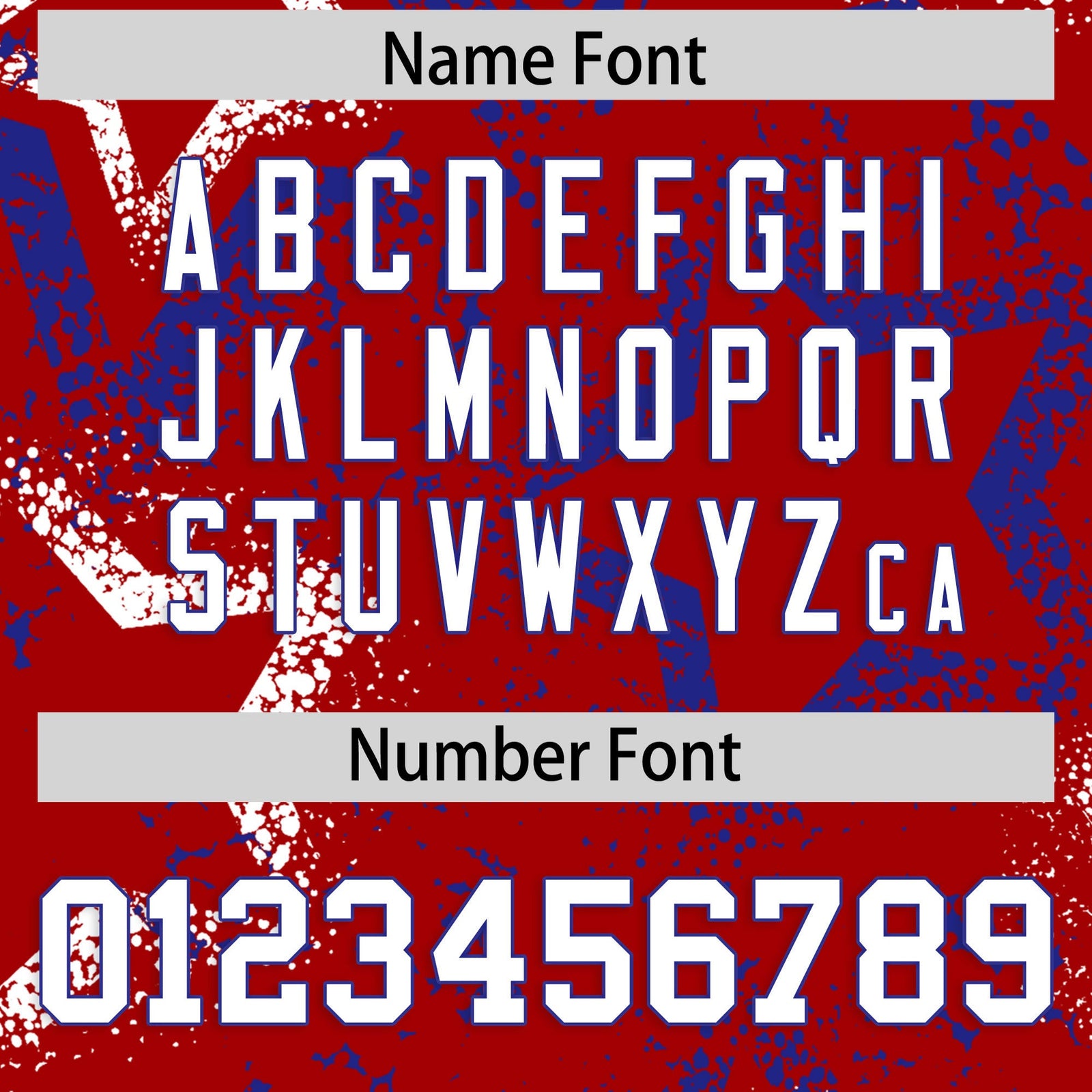 Custom Red White Royal Blue Star-Shaped Ink Texture Graffiti Pattern Baseball Jersey | Sublimation Printed & Stitched,Add Name and Numbern,Perfect for Parties,Perfect for Training | KXKSHOP