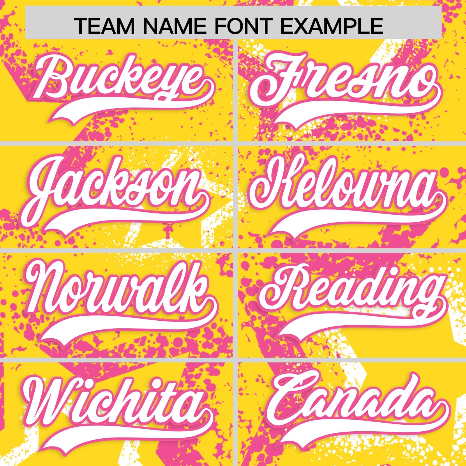 Custom Gold White Pink Star-Shaped Ink Texture Graffiti Pattern Baseball Jersey | Sublimation Printed & Stitched,Add Name and Numbern,Perfect for Parties,Perfect for Training | KXKSHOP