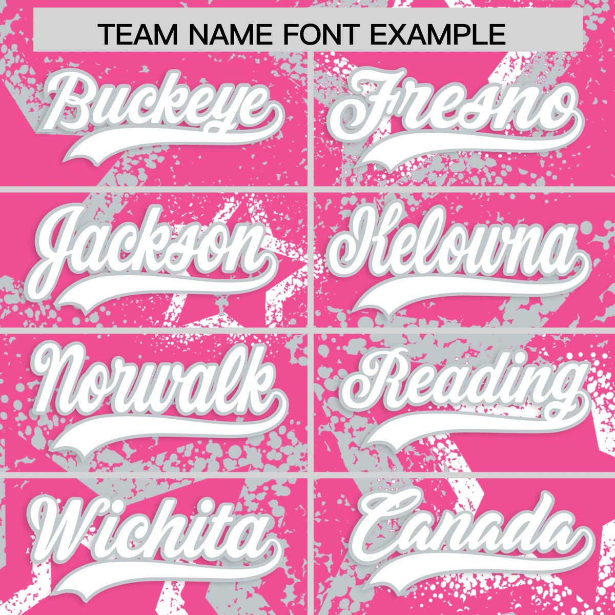 Custom Pink White Silver Star-Shaped Ink Texture Graffiti Pattern Baseball Jersey | Sublimation Printed &amp; Stitched,Add Name and Numbern,Perfect for Parties,Perfect for Training | KXKSHOP