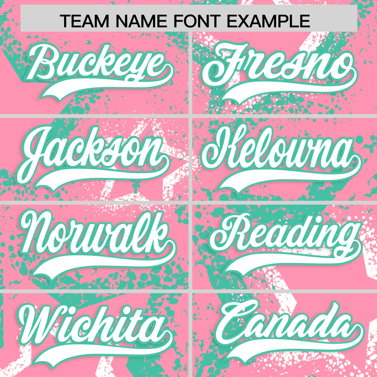 Custom Light Pink White Bright Green Star-Shaped Ink Texture Graffiti Pattern Baseball Jersey | Sublimation Printed &amp; Stitched,Add Name and Numbern,Perfect for Parties,Perfect for Training | KXKSHOP