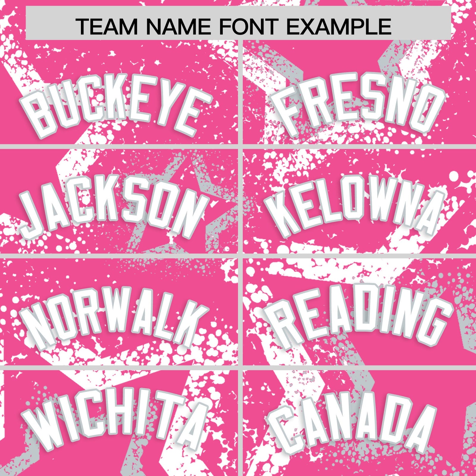 Custom Pink Silver White Star-Shaped Ink Texture Graffiti Pattern Baseball Jersey | Sublimation Printed & Stitched,Add Name and Numbern,Perfect for Parties,Perfect for Training | KXKSHOP
