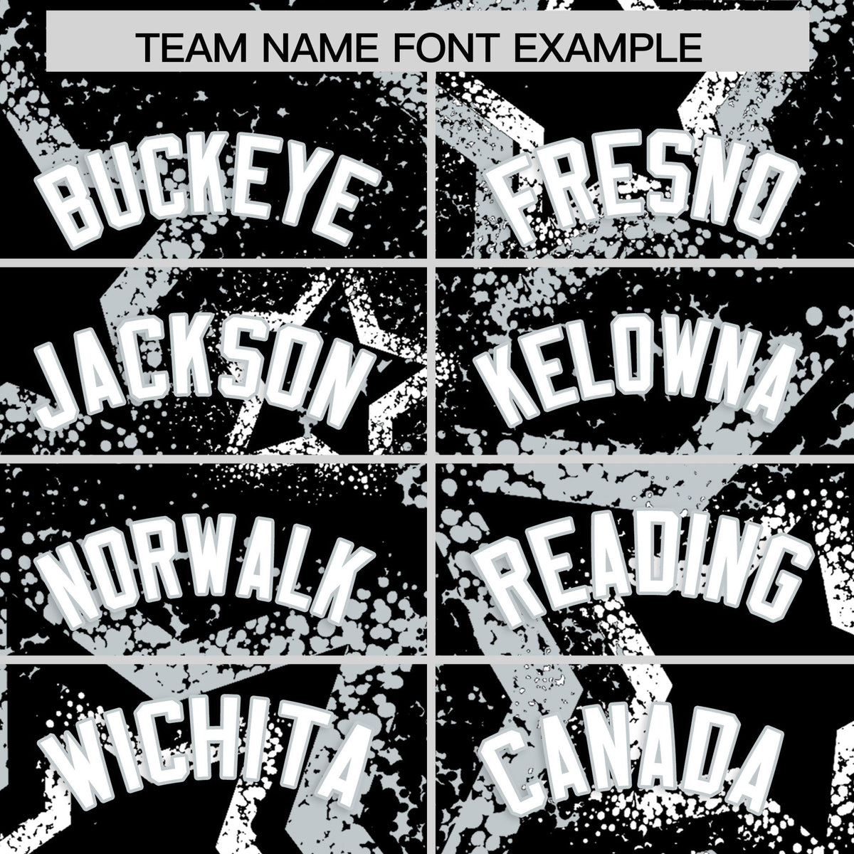 Custom Black White Silver Star-Shaped Ink Texture Graffiti Pattern Baseball Jersey | Sublimation Printed &amp; Stitched,Add Name and Numbern,Perfect for Parties,Perfect for Training | KXKSHOP