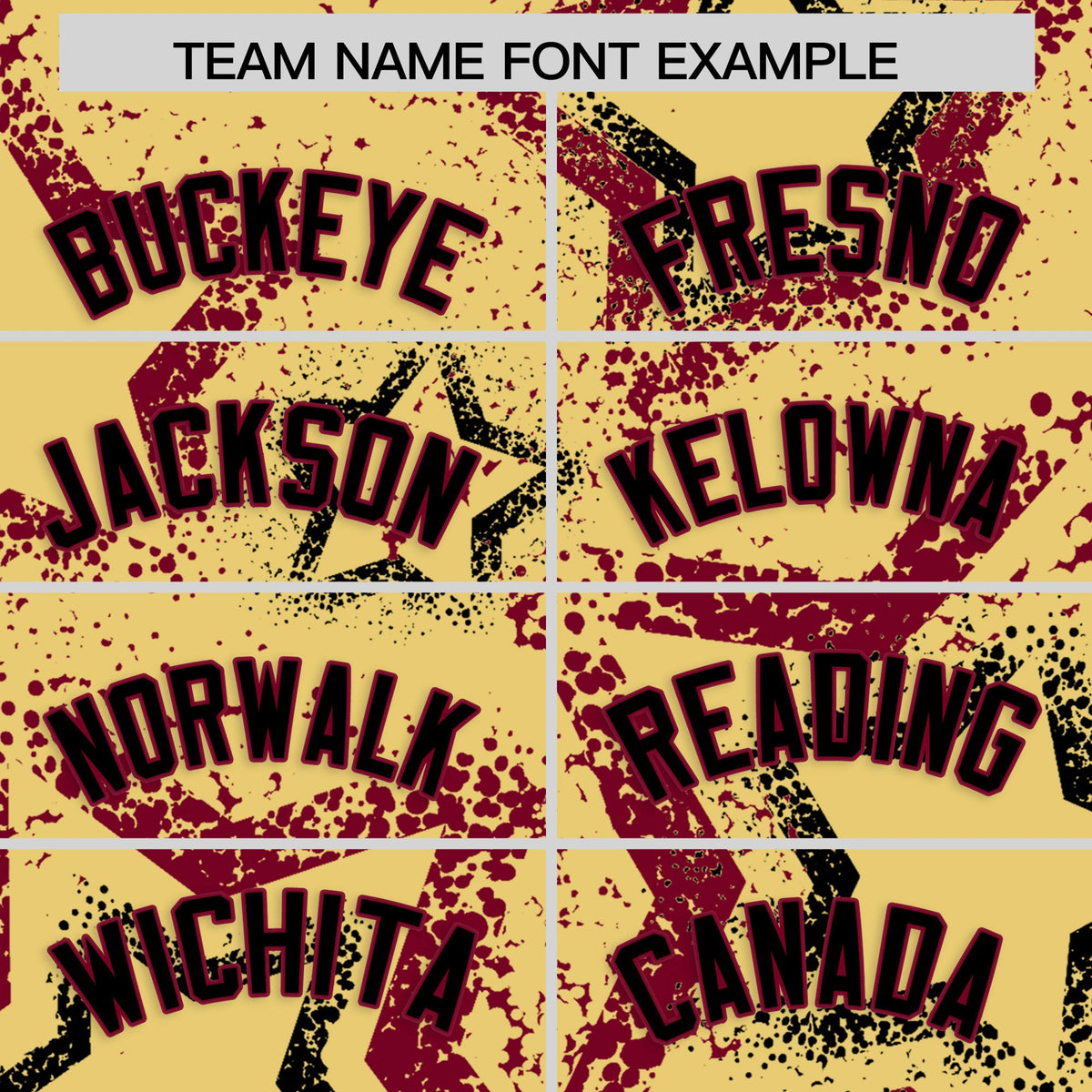 Custom Khaki Black Crimson Star-Shaped Ink Texture Graffiti Pattern Baseball Jersey | Sublimation Printed &amp; Stitched,Add Name and Numbern,Perfect for Parties,Perfect for Training | KXKSHOP