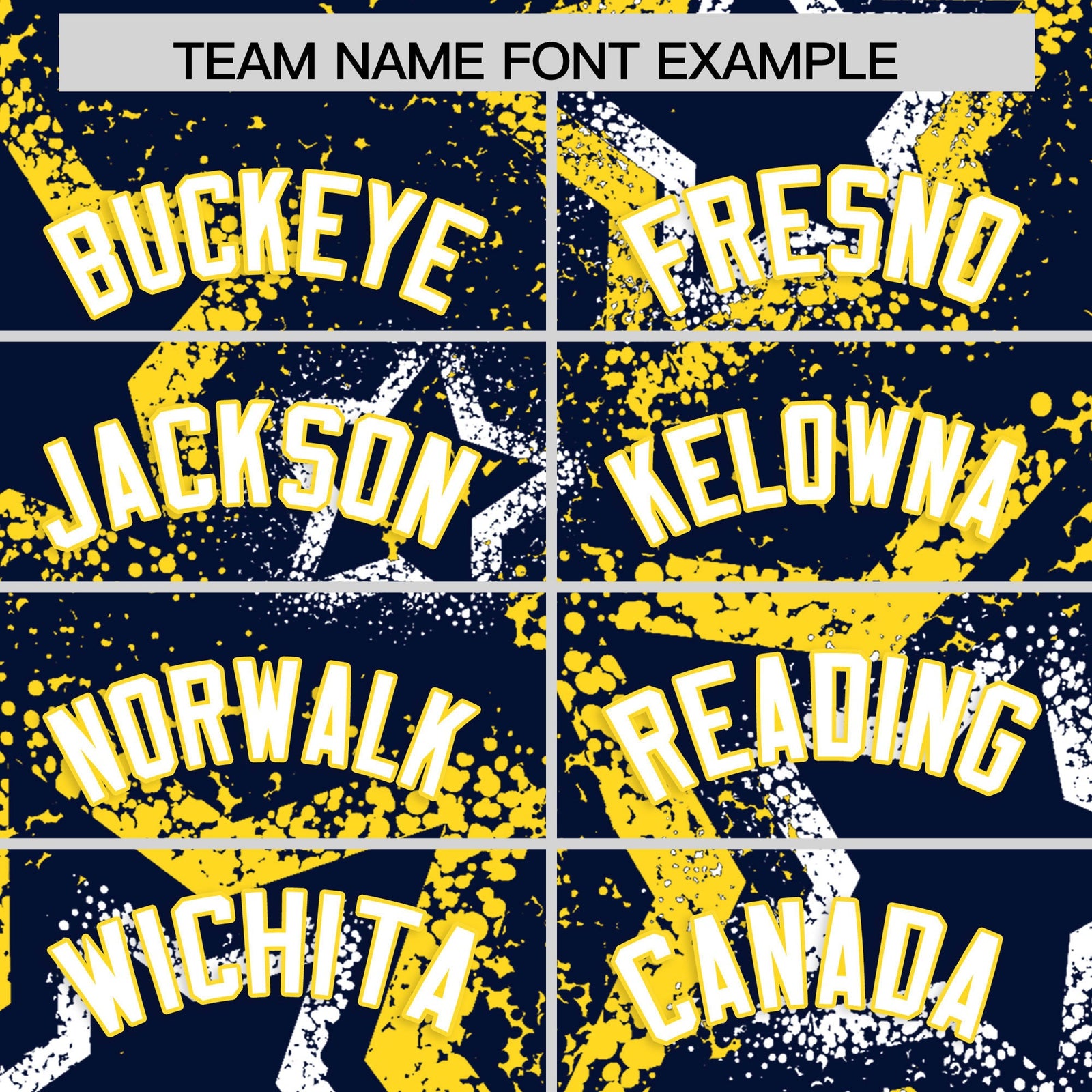 Custom Navy White Gold Star-Shaped Ink Texture Graffiti Pattern Baseball Jersey | Sublimation Printed & Stitched,Add Name and Numbern,Perfect for Parties,Perfect for Training | KXKSHOP