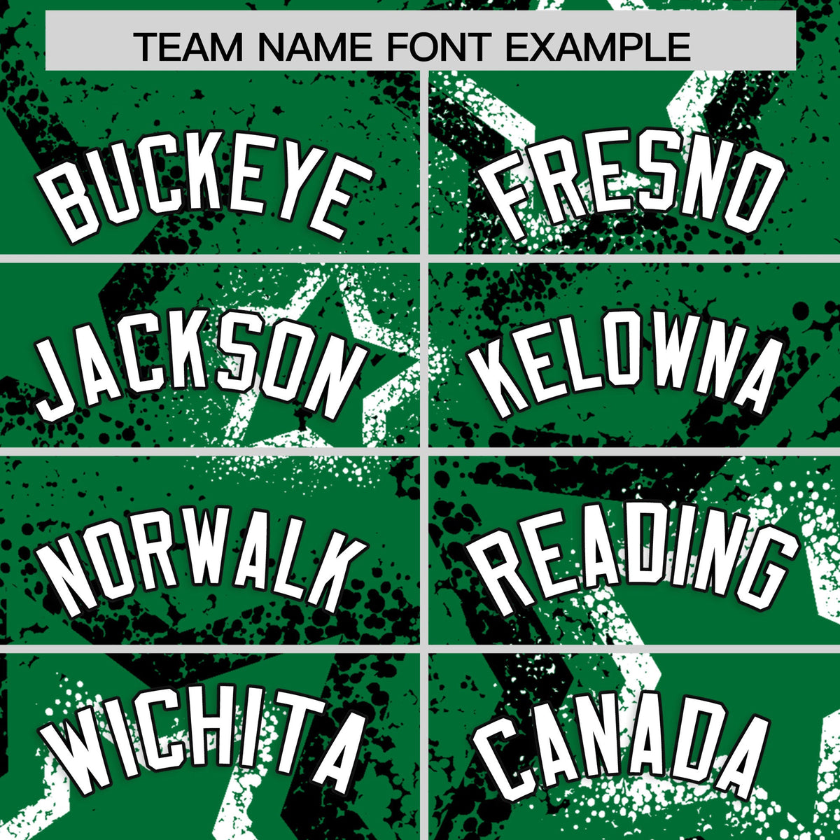 Custom Kelly Green White Star-Shaped Ink Texture Graffiti Pattern Baseball Jersey | Sublimation Printed &amp; Stitched,Add Name and Numbern,Perfect for Parties,Perfect for Training | KXKSHOP