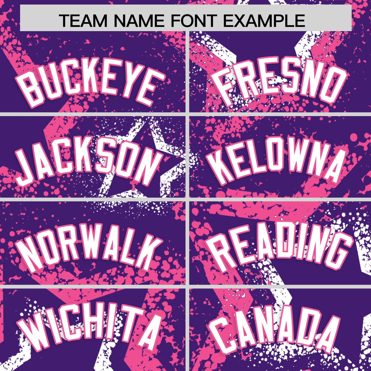 Custom Purple White Pink Star-Shaped Ink Texture Graffiti Pattern Baseball Jersey | Sublimation Printed & Stitched,Add Name and Numbern,Perfect for Parties,Perfect for Training | KXKSHOP