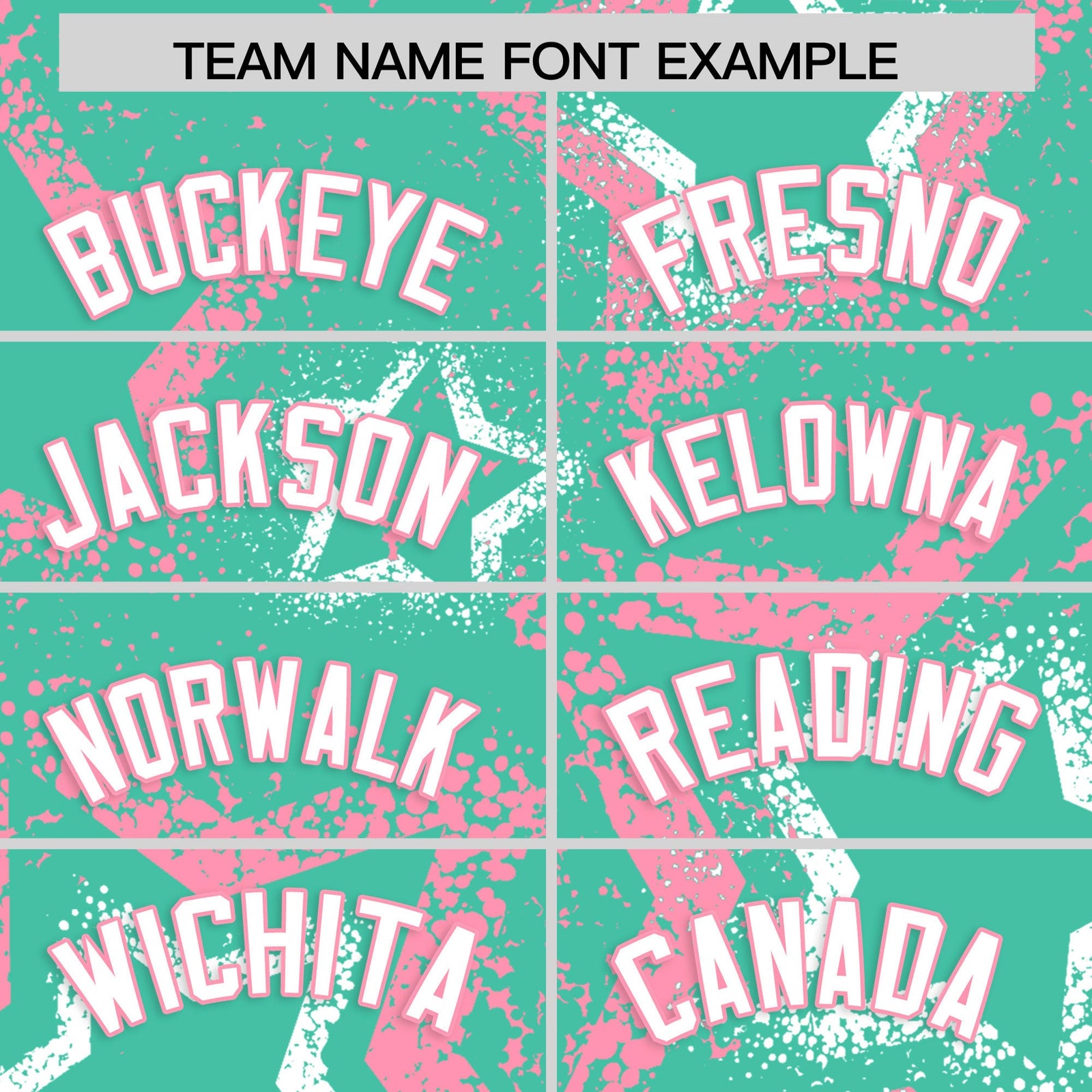 Custom Bright Green White Light Pink Star-Shaped Ink Texture Graffiti Pattern Baseball Jersey | Sublimation Printed & Stitched,Add Name and Numbern,Perfect for Parties,Perfect for Training | KXKSHOP