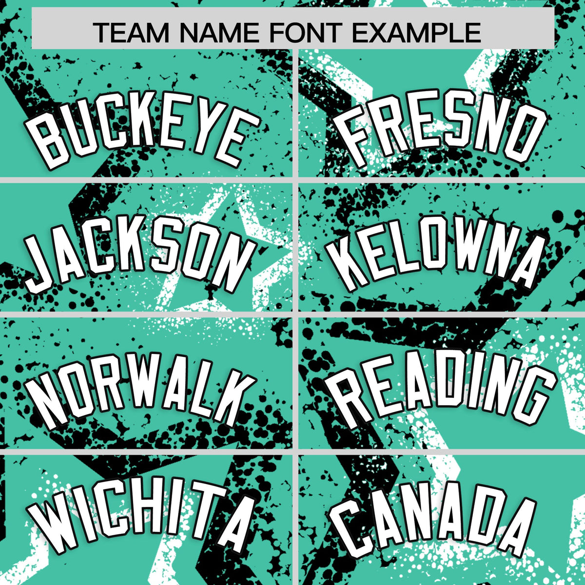 Custom Bright Green White Black Star-Shaped Ink Texture Graffiti Pattern Baseball Jersey | Sublimation Printed &amp; Stitched,Add Name and Numbern,Perfect for Parties,Perfect for Training | KXKSHOP