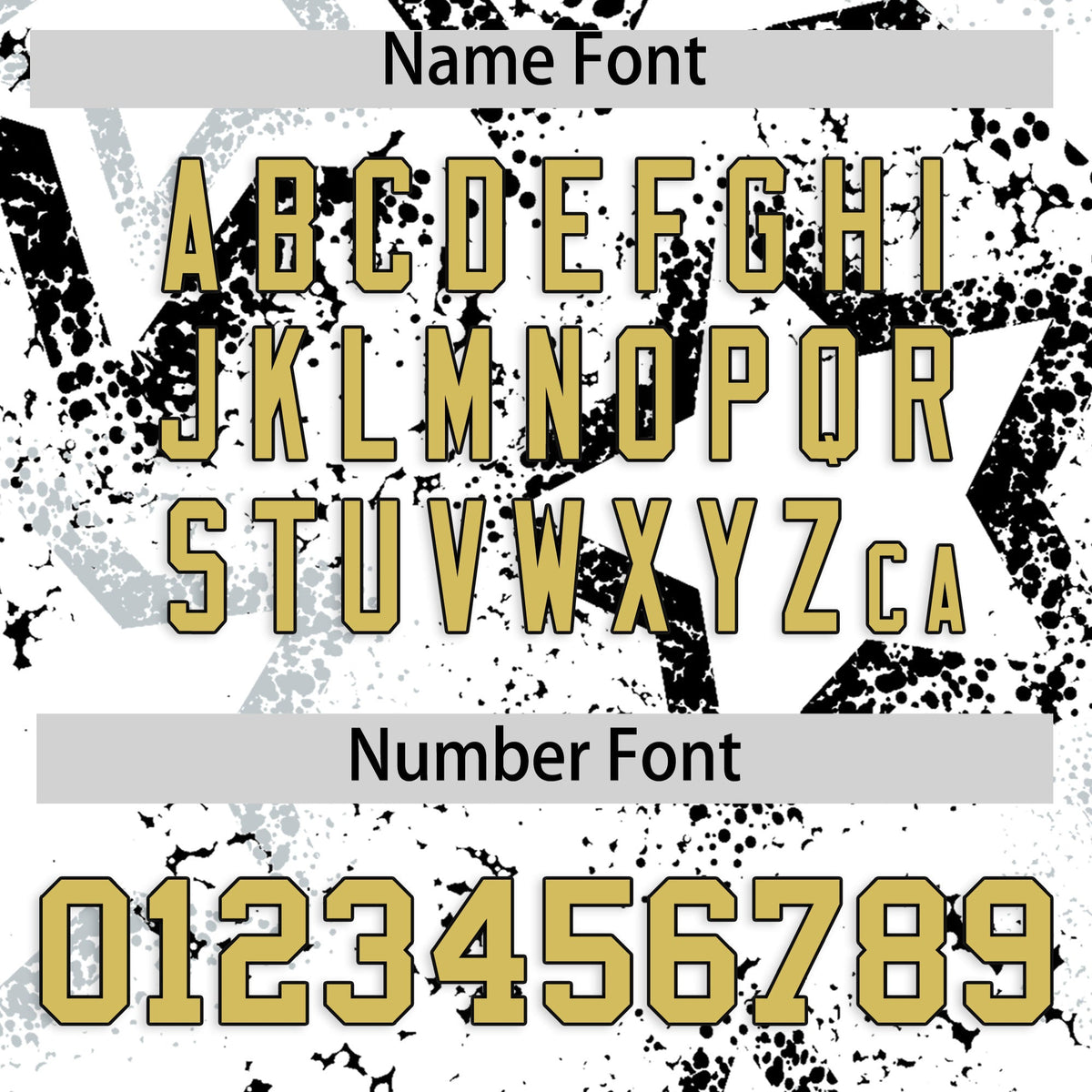 Custom White Silver Old Gold Star-Shaped Ink Texture Graffiti Pattern Baseball Jersey | Sublimation Printed &amp; Stitched,Add Name and Numbern,Perfect for Parties,Perfect for Training | KXKSHOP