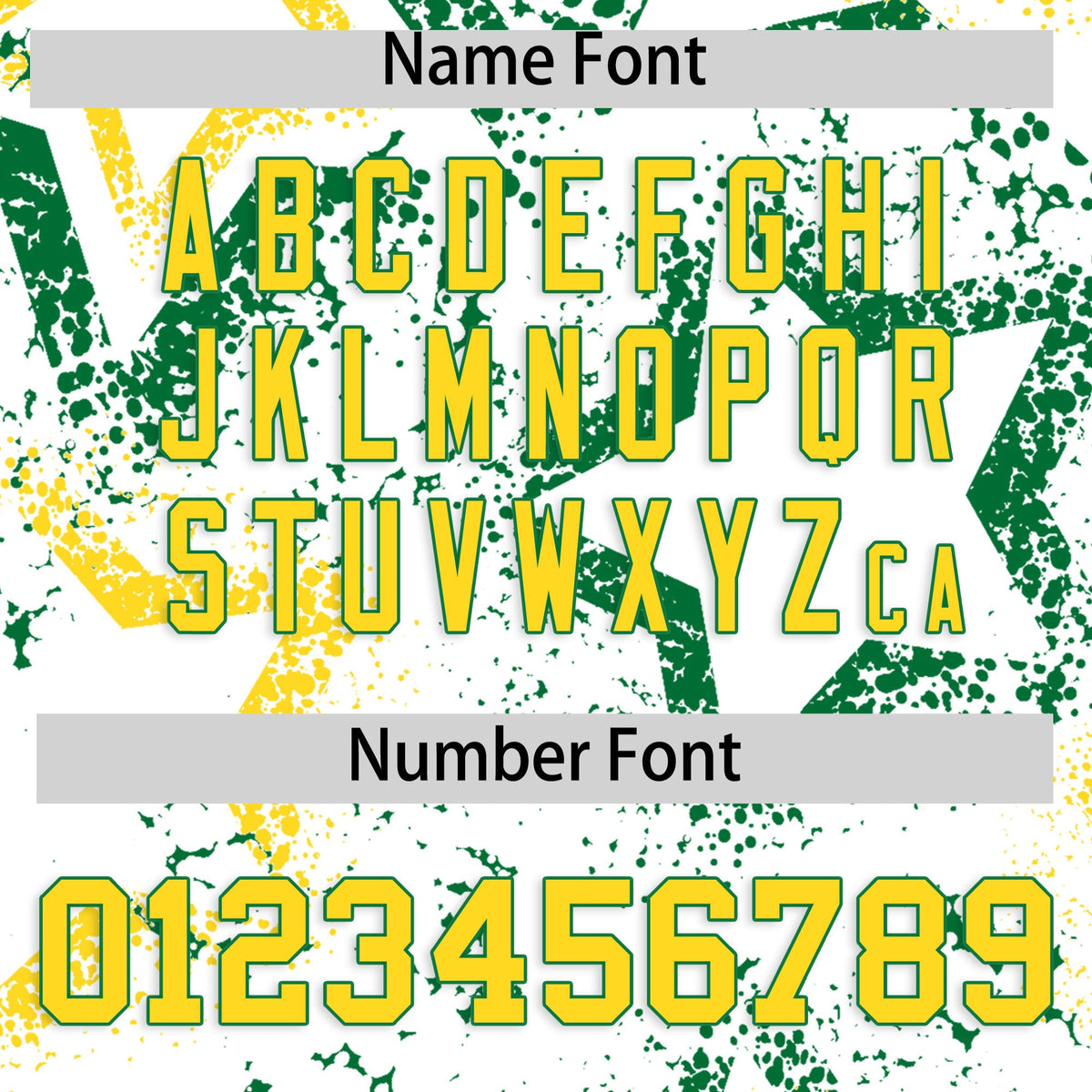 Custom White Kelly Green Gold Star-Shaped Ink Texture Graffiti Pattern Baseball Jersey | Sublimation Printed &amp; Stitched,Add Name and Numbern,Perfect for Parties,Perfect for Training | KXKSHOP