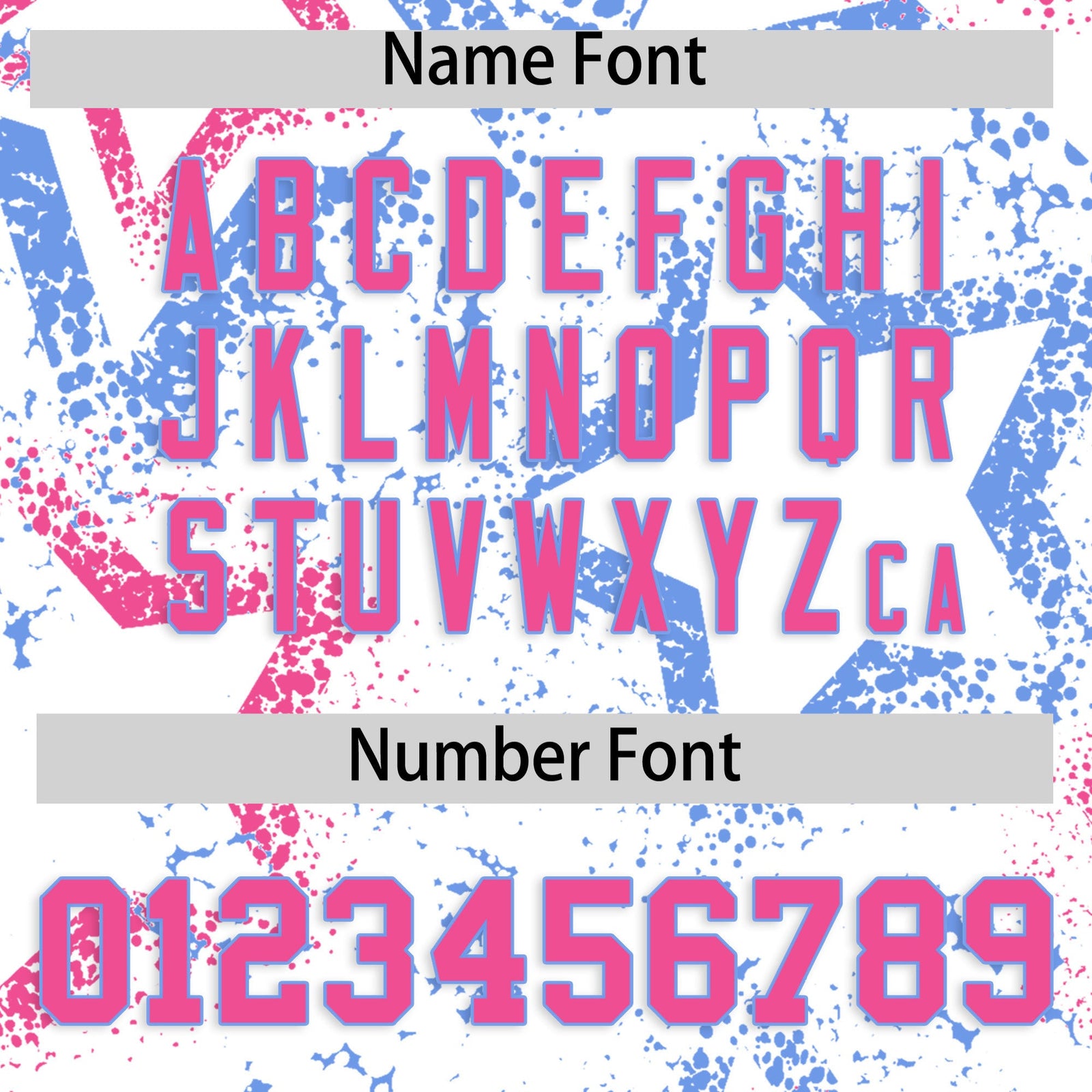 Custom White Light Blue Pink Star-Shaped Ink Texture Graffiti Pattern Baseball Jersey | Sublimation Printed & Stitched,Add Name and Numbern,Perfect for Parties,Perfect for Training | KXKSHOP