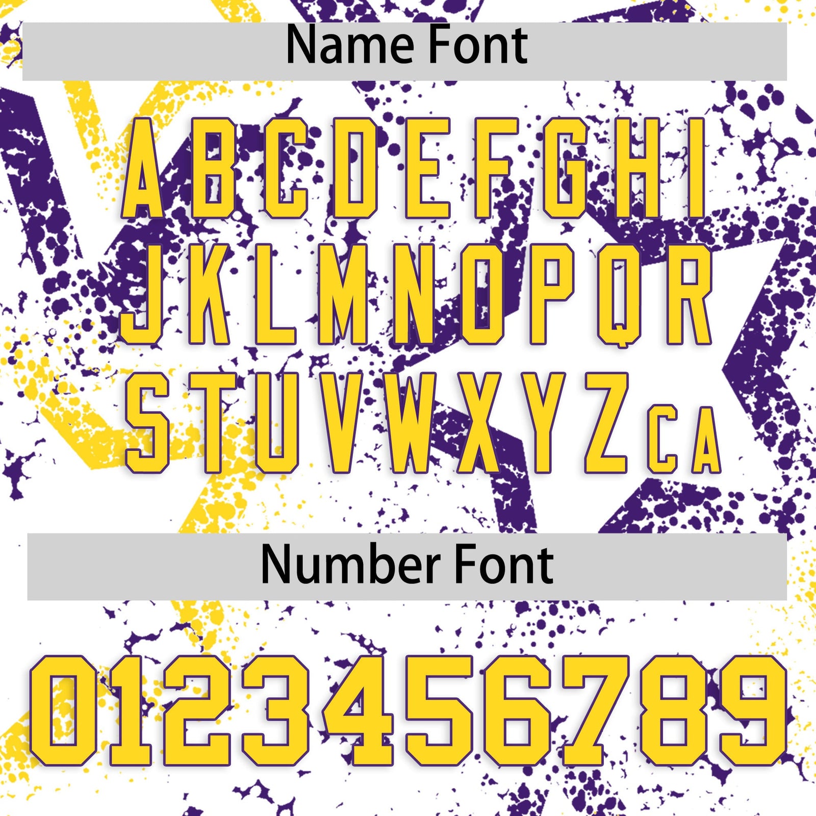 Custom White Gold Purple Star-Shaped Ink Texture Graffiti Pattern Baseball Jersey | Sublimation Printed & Stitched,Add Name and Numbern,Perfect for Parties,Perfect for Training | KXKSHOP