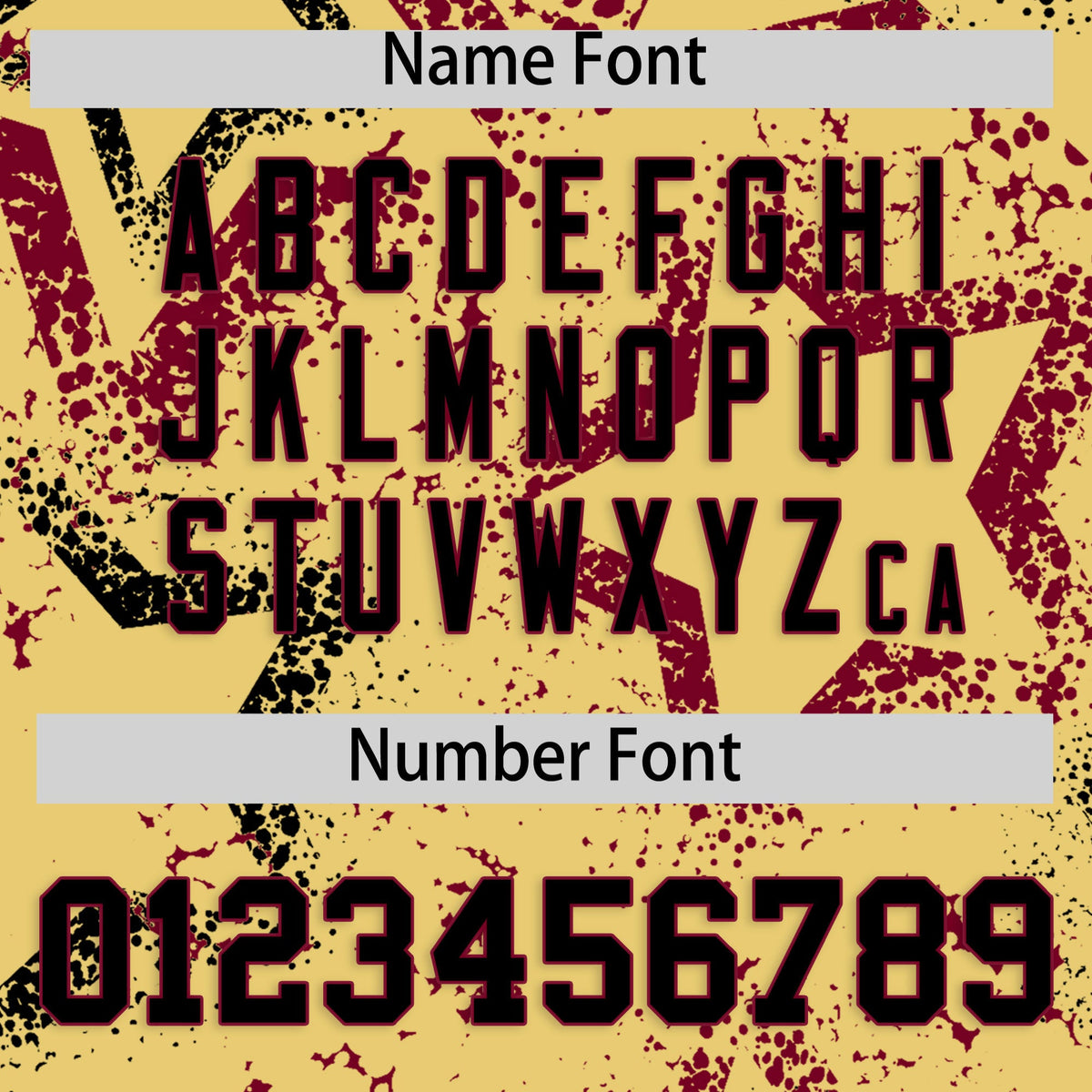 Custom Khaki Black Crimson Star-Shaped Ink Texture Graffiti Pattern Baseball Jersey | Sublimation Printed &amp; Stitched,Add Name and Numbern,Perfect for Parties,Perfect for Training | KXKSHOP