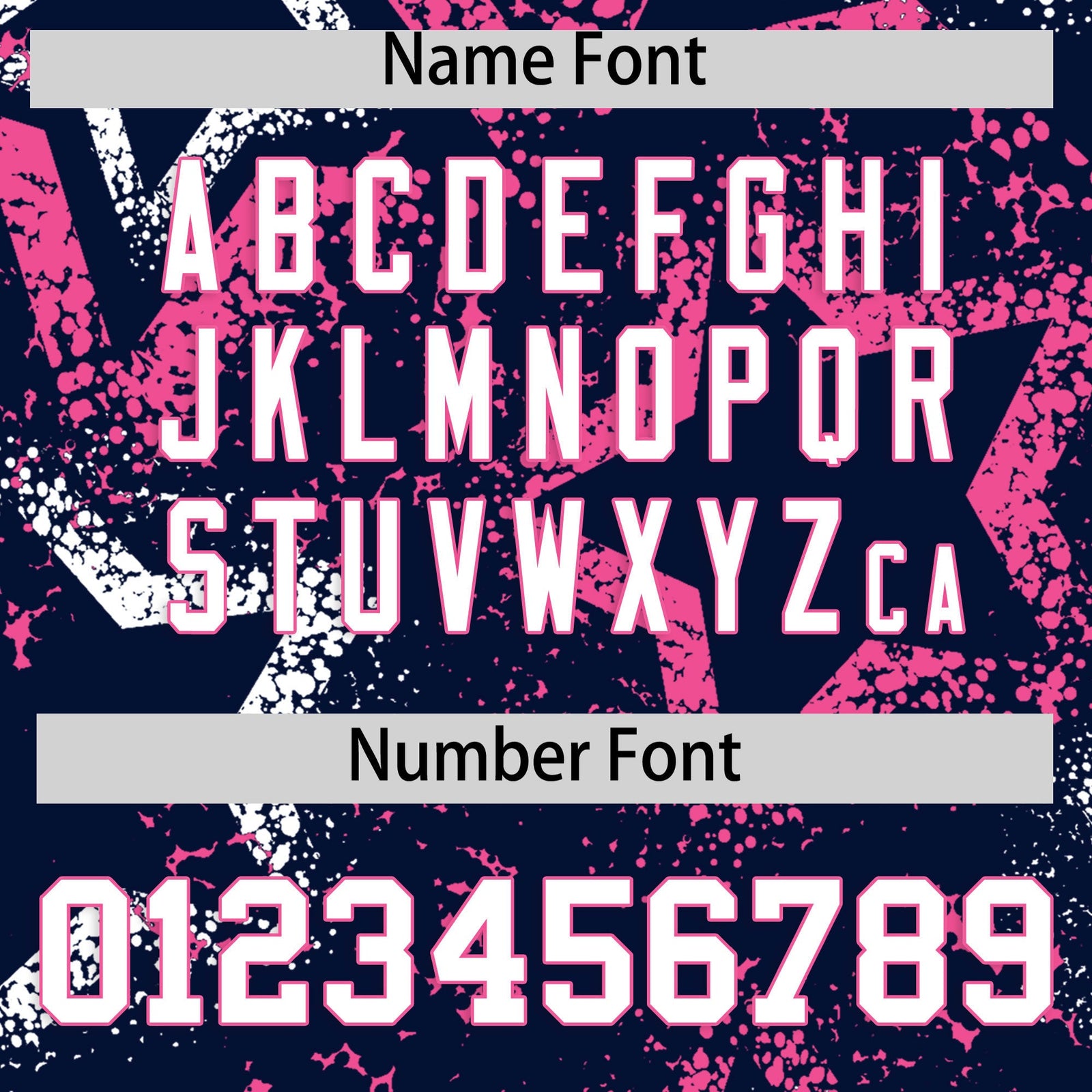 Custom Navy White Pink Star-Shaped Ink Texture Graffiti Pattern Baseball Jersey | Sublimation Printed & Stitched,Add Name and Numbern,Perfect for Parties,Perfect for Training | KXKSHOP
