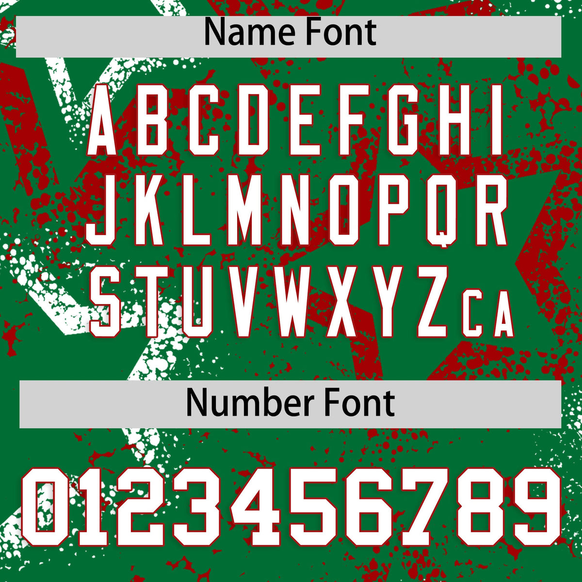 Custom Kelly Green White Red Star-Shaped Ink Texture Graffiti Pattern Baseball Jersey | Sublimation Printed &amp; Stitched,Add Name and Numbern,Perfect for Parties,Perfect for Training | KXKSHOP