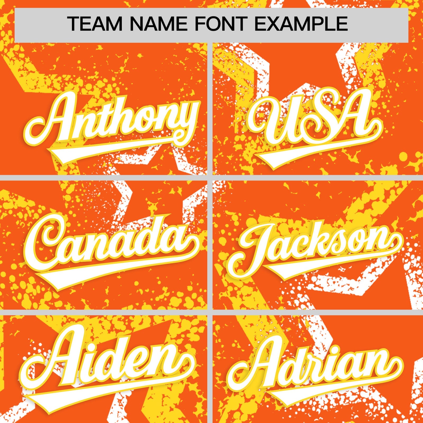 Custom Orange White Gold Star-Shaped Ink Texture Graffiti Pattern Baseball Jersey | Sublimation Printed & Stitched,Add Name and Numbern,Perfect for Parties,Perfect for Training | KXKSHOP