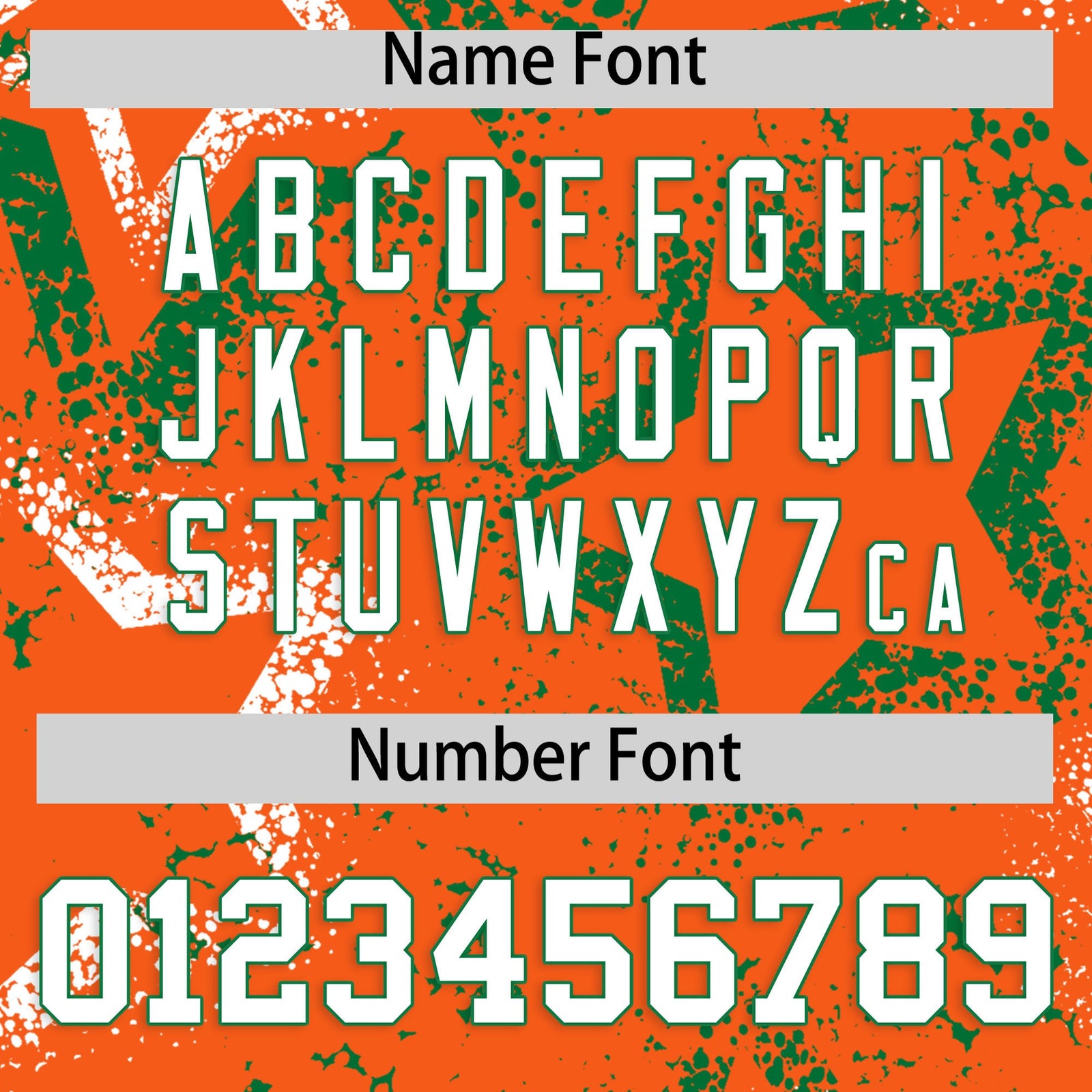 Custom Orange Kelly Green White Star-Shaped Ink Texture Graffiti Pattern Baseball Jersey | Sublimation Printed & Stitched,Add Name and Numbern,Perfect for Parties,Perfect for Training | KXKSHOP