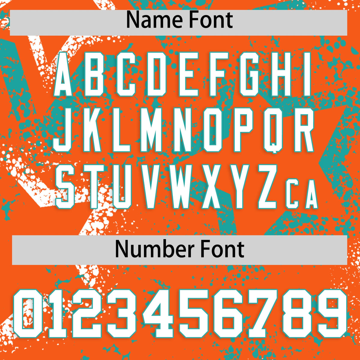 Custom Orange White Aqua Star-Shaped Ink Texture Graffiti Pattern Baseball Jersey | Sublimation Printed & Stitched,Add Name and Numbern,Perfect for Parties,Perfect for Training | KXKSHOP