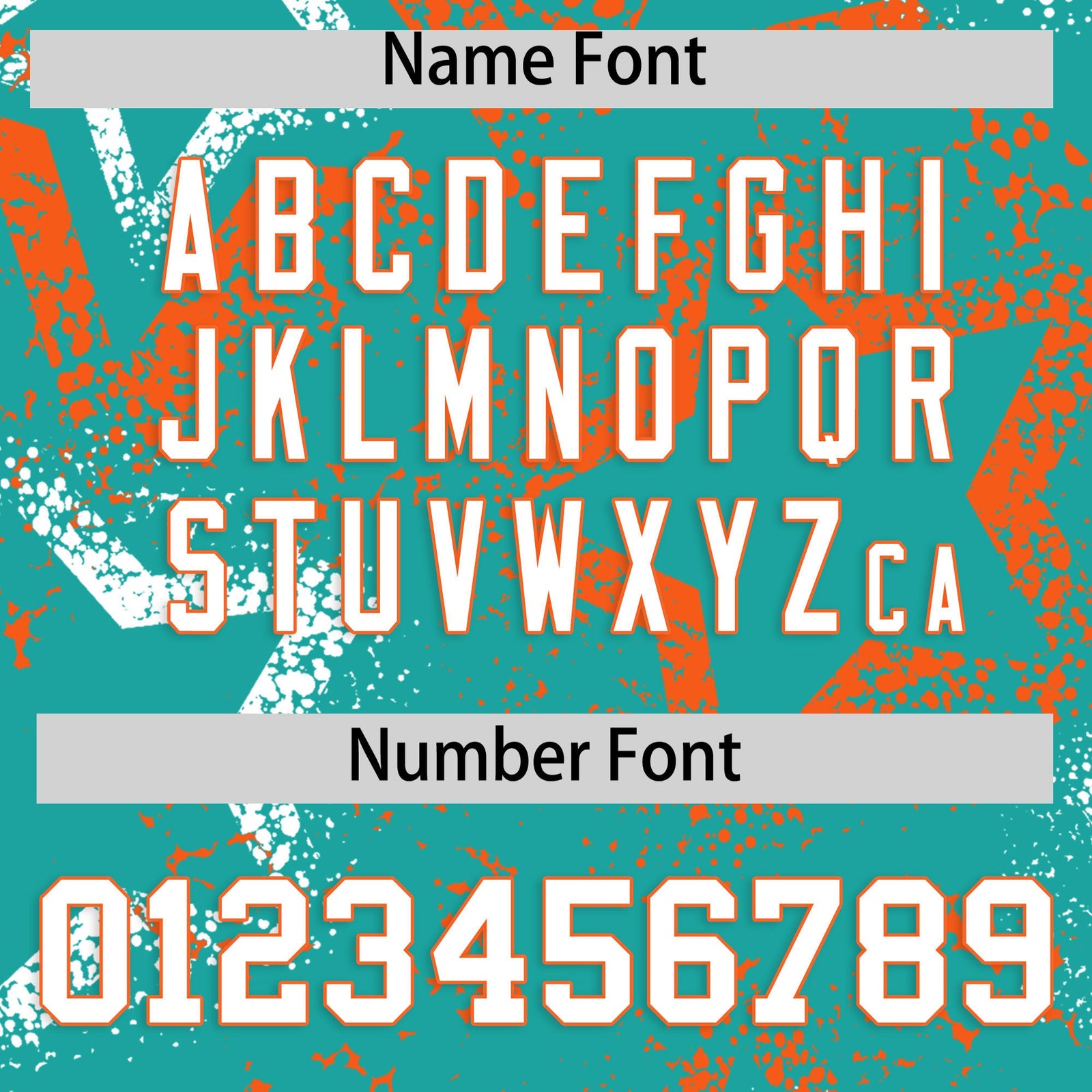 Custom Aqua White Orange Star-Shaped Ink Texture Graffiti Pattern Baseball Jersey | Sublimation Printed & Stitched,Add Name and Numbern,Perfect for Parties,Perfect for Training | KXKSHOP