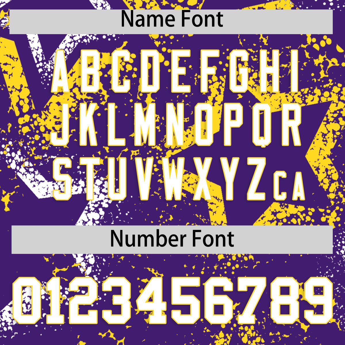 Custom Purple White Gold Star-Shaped Ink Texture Graffiti Pattern Baseball Jersey | Sublimation Printed & Stitched,Add Name and Numbern,Perfect for Parties,Perfect for Training | KXKSHOP