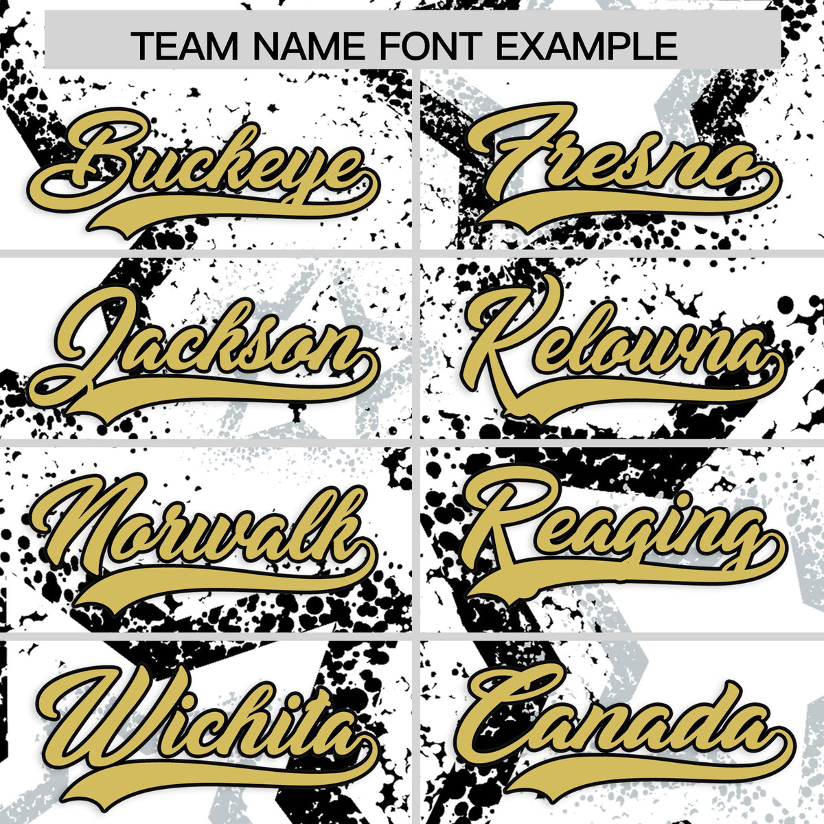 Custom White Silver Old Gold Star-Shaped Ink Texture Graffiti Pattern Baseball Jersey | Sublimation Printed &amp; Stitched,Add Name and Numbern,Perfect for Parties,Perfect for Training | KXKSHOP