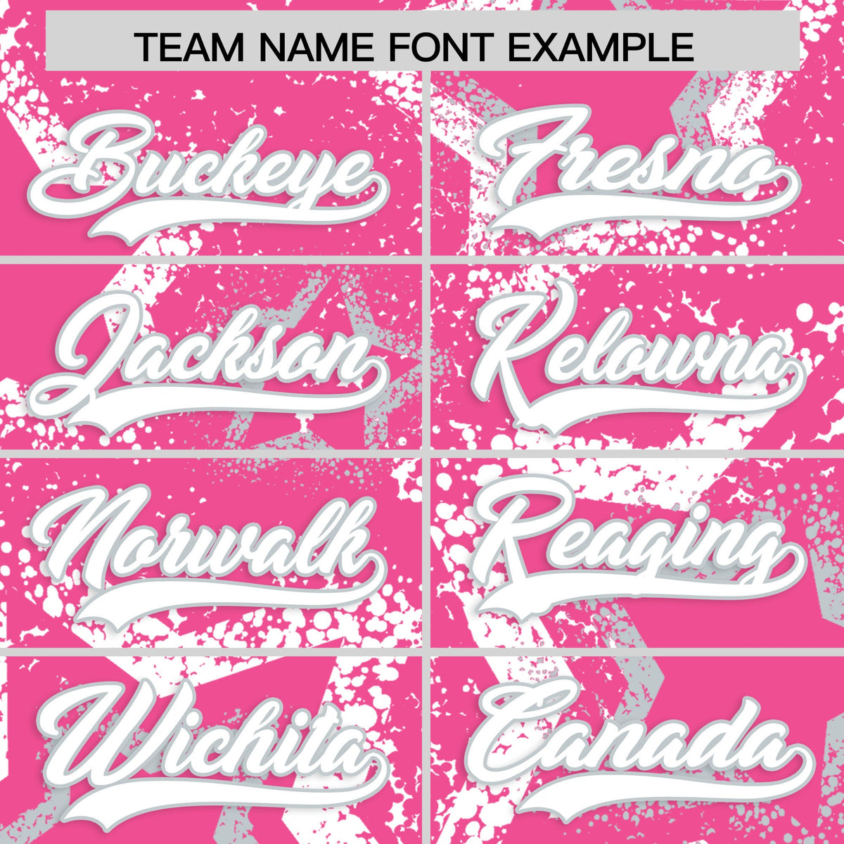 Custom Pink Silver White Star-Shaped Ink Texture Graffiti Pattern Baseball Jersey | Sublimation Printed &amp; Stitched,Add Name and Numbern,Perfect for Parties,Perfect for Training | KXKSHOP