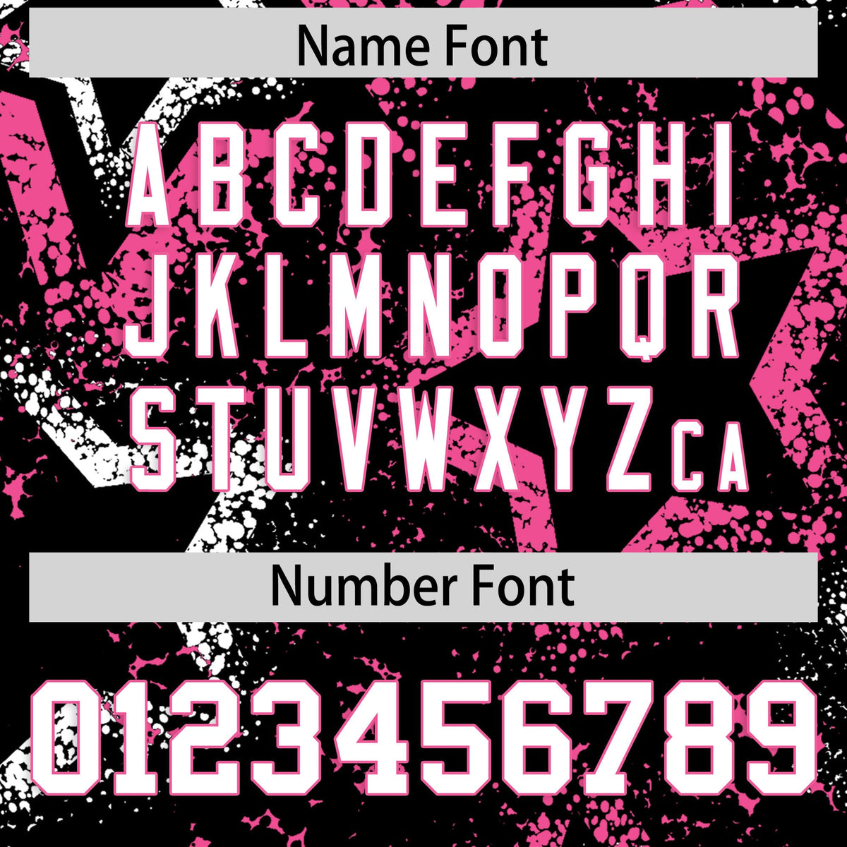 Custom Black White Pink Star-Shaped Ink Texture Graffiti Pattern Baseball Jersey | Sublimation Printed & Stitched,Add Name and Numbern,Perfect for Parties,Perfect for Training | KXKSHOP