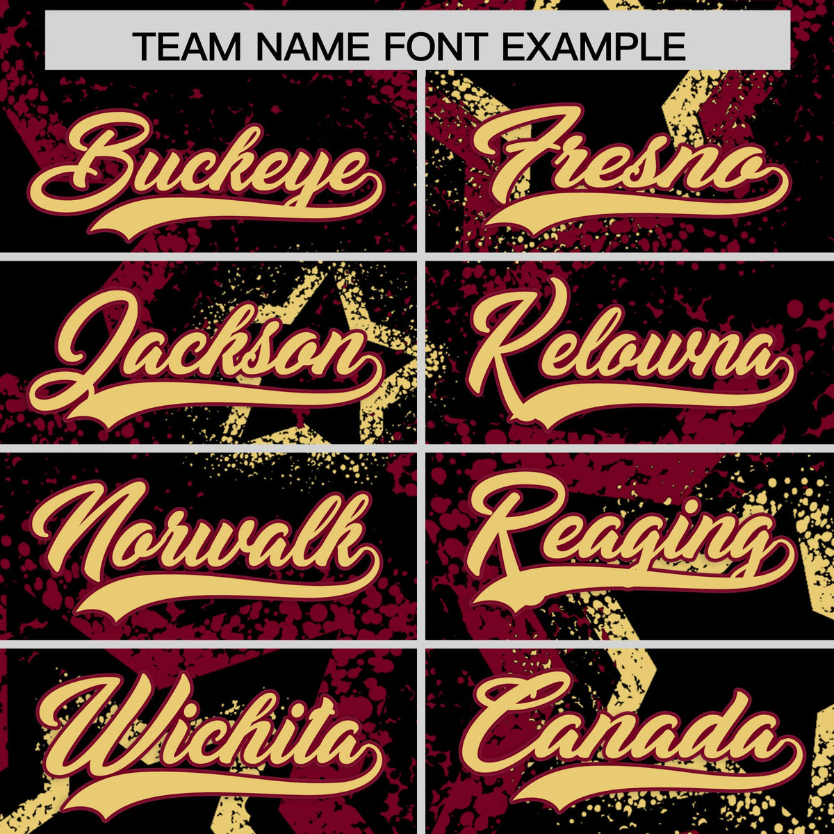 Custom Black Khaki Crimson Star-Shaped Ink Texture Graffiti Pattern Baseball Jersey | Sublimation Printed &amp; Stitched,Add Name and Numbern,Perfect for Parties,Perfect for Training | KXKSHOP