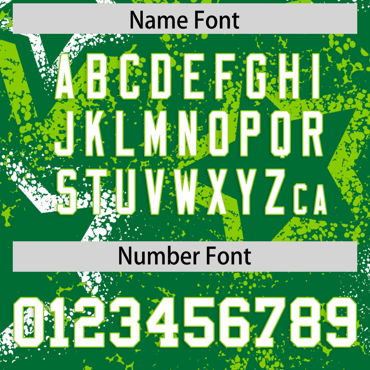 Custom Kelly Green White Neon Green Star-Shaped Ink Texture Graffiti Pattern Baseball Jersey | Sublimation Printed &amp; Stitched,Add Name and Numbern,Perfect for Parties,Perfect for Training | KXKSHOP