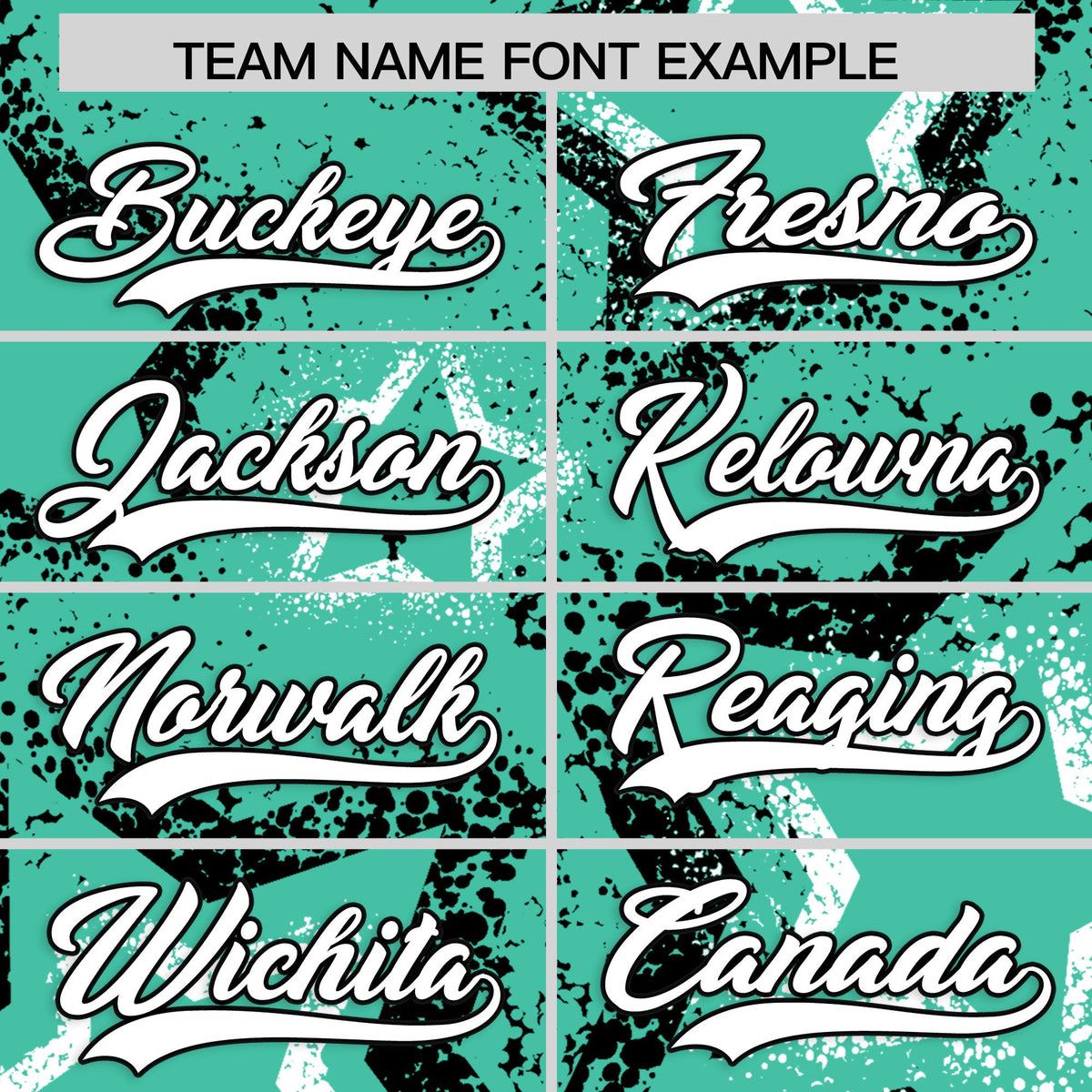 Custom Bright Green White Black Star-Shaped Ink Texture Graffiti Pattern Baseball Jersey | Sublimation Printed &amp; Stitched,Add Name and Numbern,Perfect for Parties,Perfect for Training | KXKSHOP