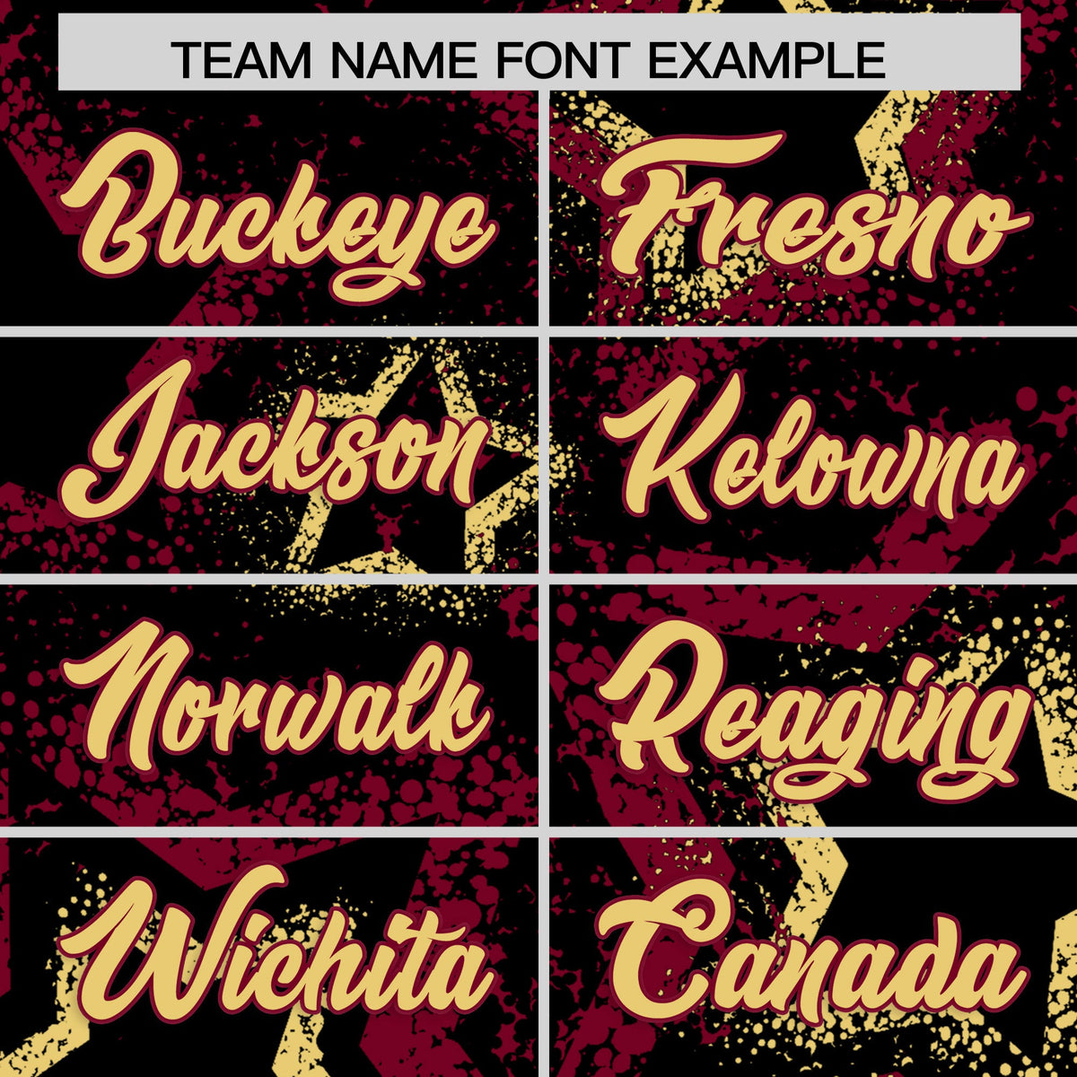Custom Black Khaki Crimson Star-Shaped Ink Texture Graffiti Pattern Baseball Jersey | Sublimation Printed &amp; Stitched,Add Name and Numbern,Perfect for Parties,Perfect for Training | KXKSHOP