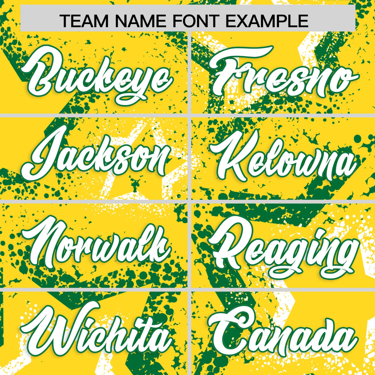 Custom Gold White Kelly Green Star-Shaped Ink Texture Graffiti Pattern Baseball Jersey | Sublimation Printed &amp; Stitched,Add Name and Numbern,Perfect for Parties,Perfect for Training | KXKSHOP