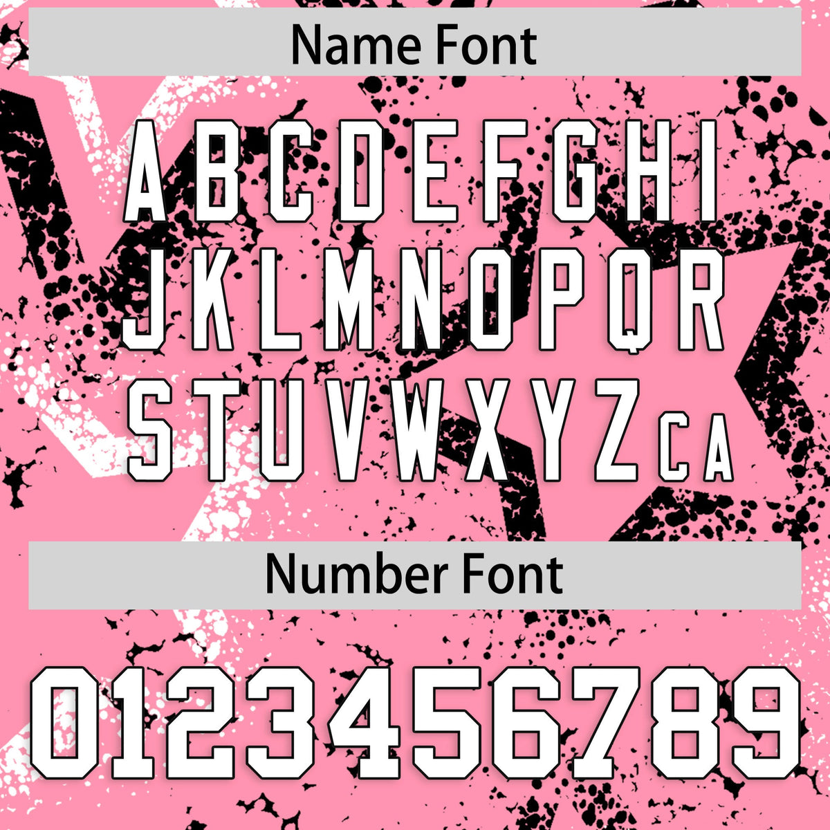 Custom Light Pink White Black Star-Shaped Ink Texture Graffiti Pattern Baseball Jersey | Sublimation Printed & Stitched,Add Name and Numbern,Perfect for Parties,Perfect for Training | KXKSHOP