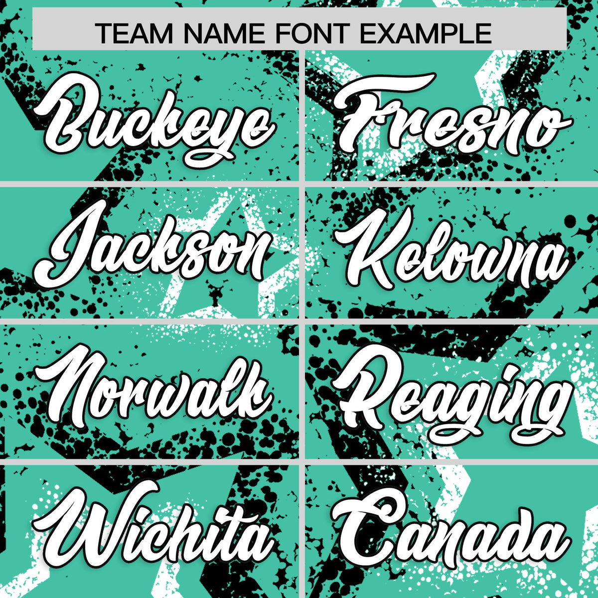 Custom Bright Green White Black Star-Shaped Ink Texture Graffiti Pattern Baseball Jersey | Sublimation Printed &amp; Stitched,Add Name and Numbern,Perfect for Parties,Perfect for Training | KXKSHOP