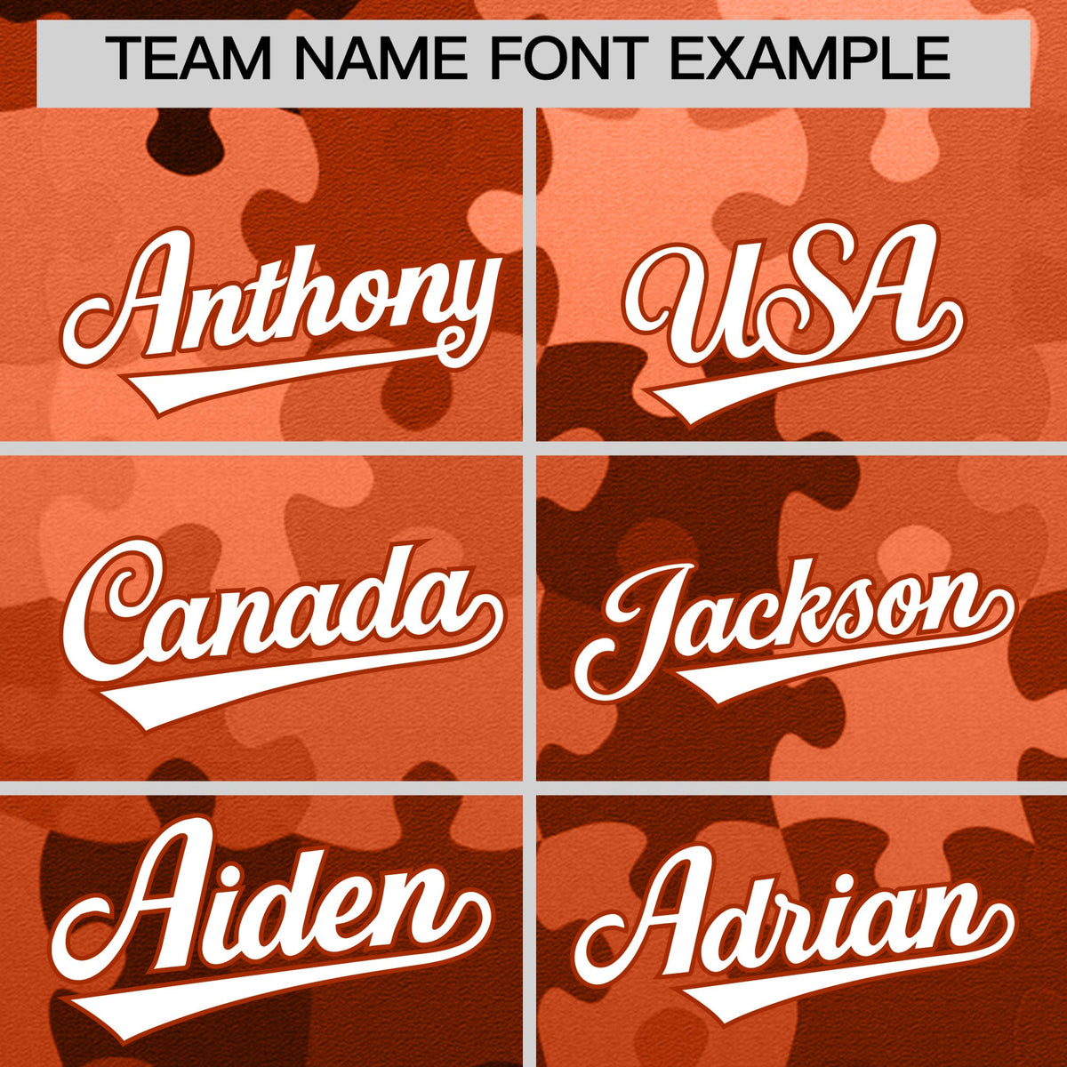 Custom White Dark Orange Puzzle Elements Baseball Jersey | Sublimation Printed &amp; Stitched,Add Name and Numbern,Perfect for Teams | KXKSHOP