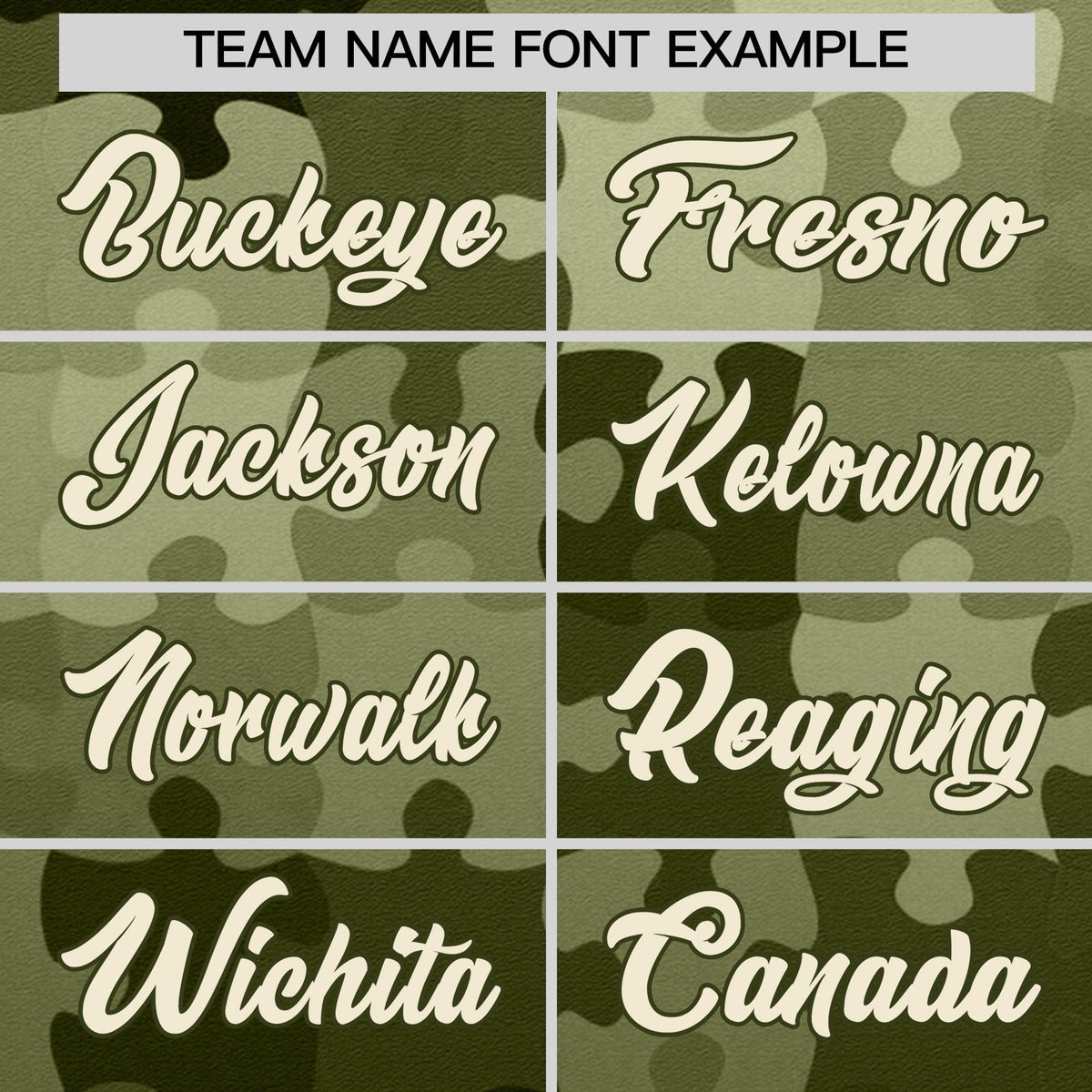 Custom Cream Olive Puzzle Elements Baseball Jersey | Sublimation Printed & Stitched,Add Name and Numbern,Perfect for Teams | KXKSHOP