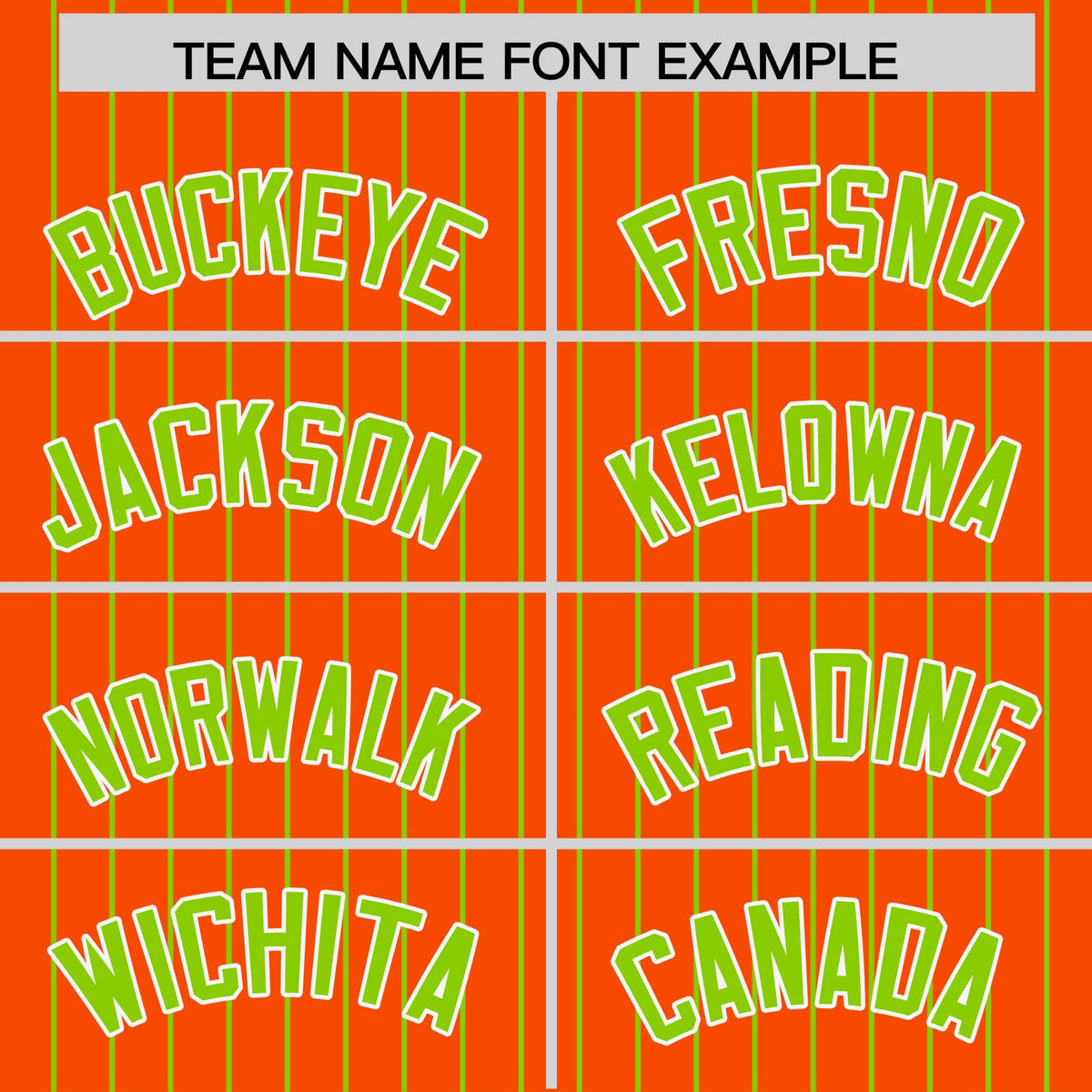 Custom Orange Neon Green Pinstripe Personalized Two-Tone Authentic Baseball Jersey