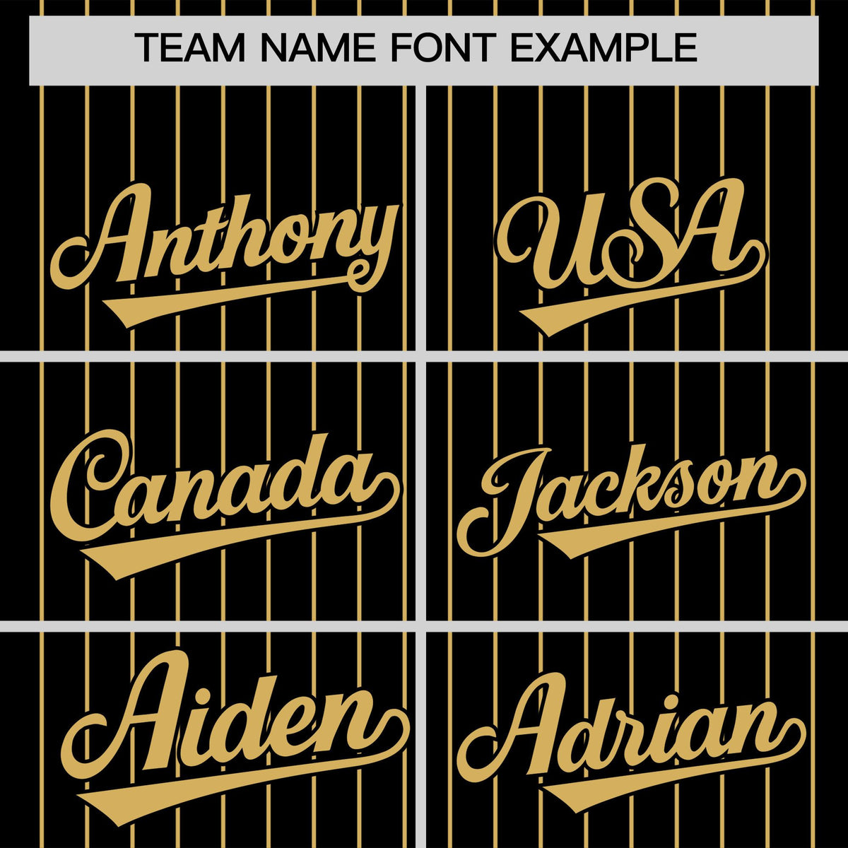 Custom Black Old Gold Pinstripe Personalized Two-Tone Authentic Baseball Jersey