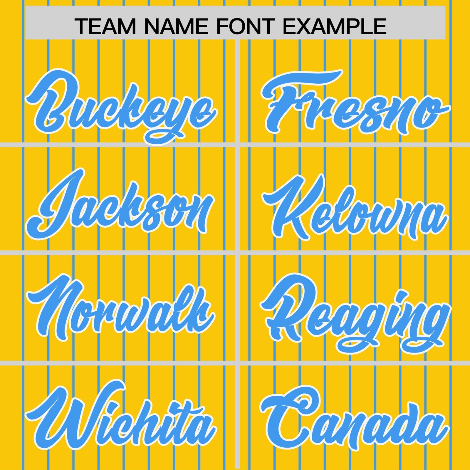 Custom Gold Powder Blue Pinstripe Personalized Two-Tone Authentic Baseball Jersey