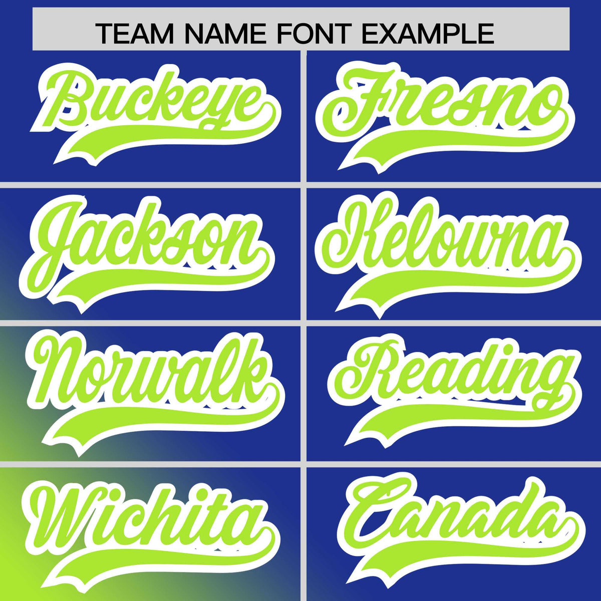 Custom Royal Neon Green Diagonal Stripe Personalized Gradient Fashion Baseball Jersey