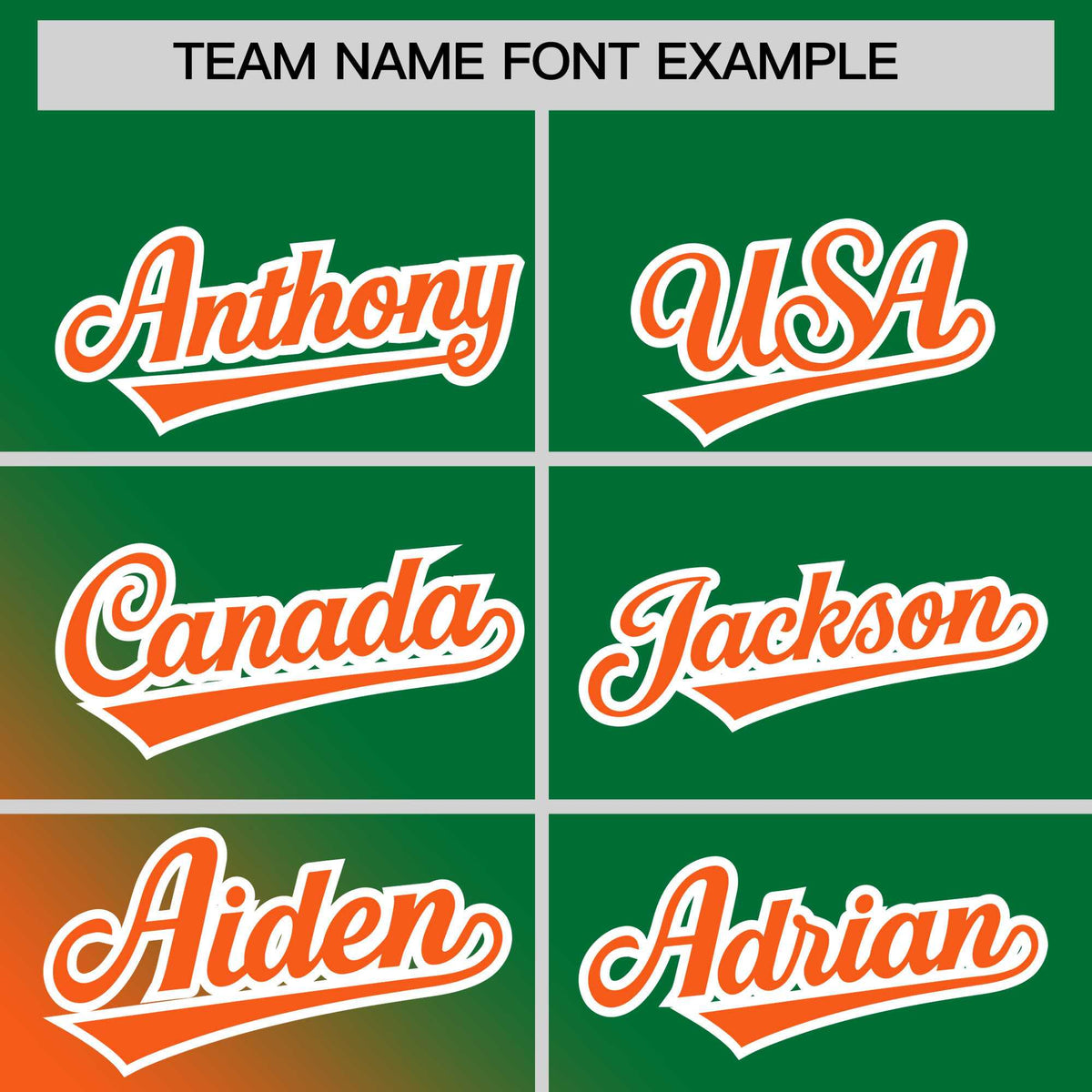 Custom Kelly Green Orange Diagonal Stripe Personalized Gradient Fashion Baseball Jersey