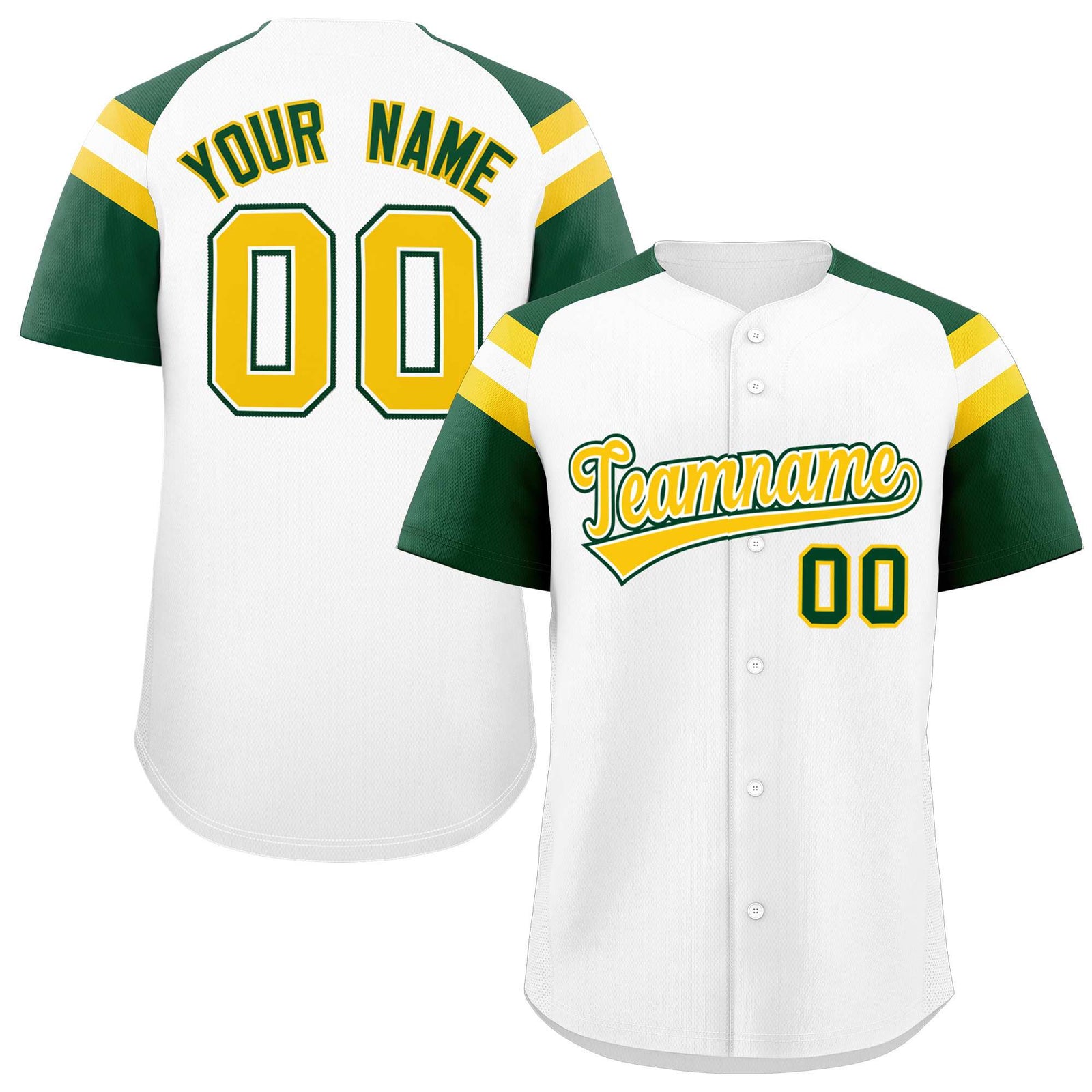 Custom-White-Green-Contrast-Raglan-Sleeves-Authentic-Baseball-Jersey-009
