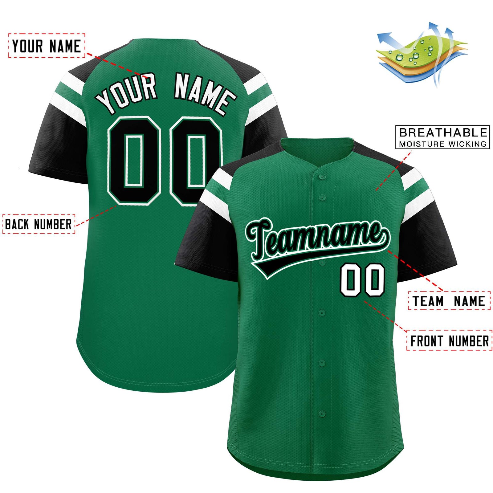 Custom-Kelly-Green-Black-Contrast-Raglan-Sleeves-Authentic-Baseball-Jersey-022