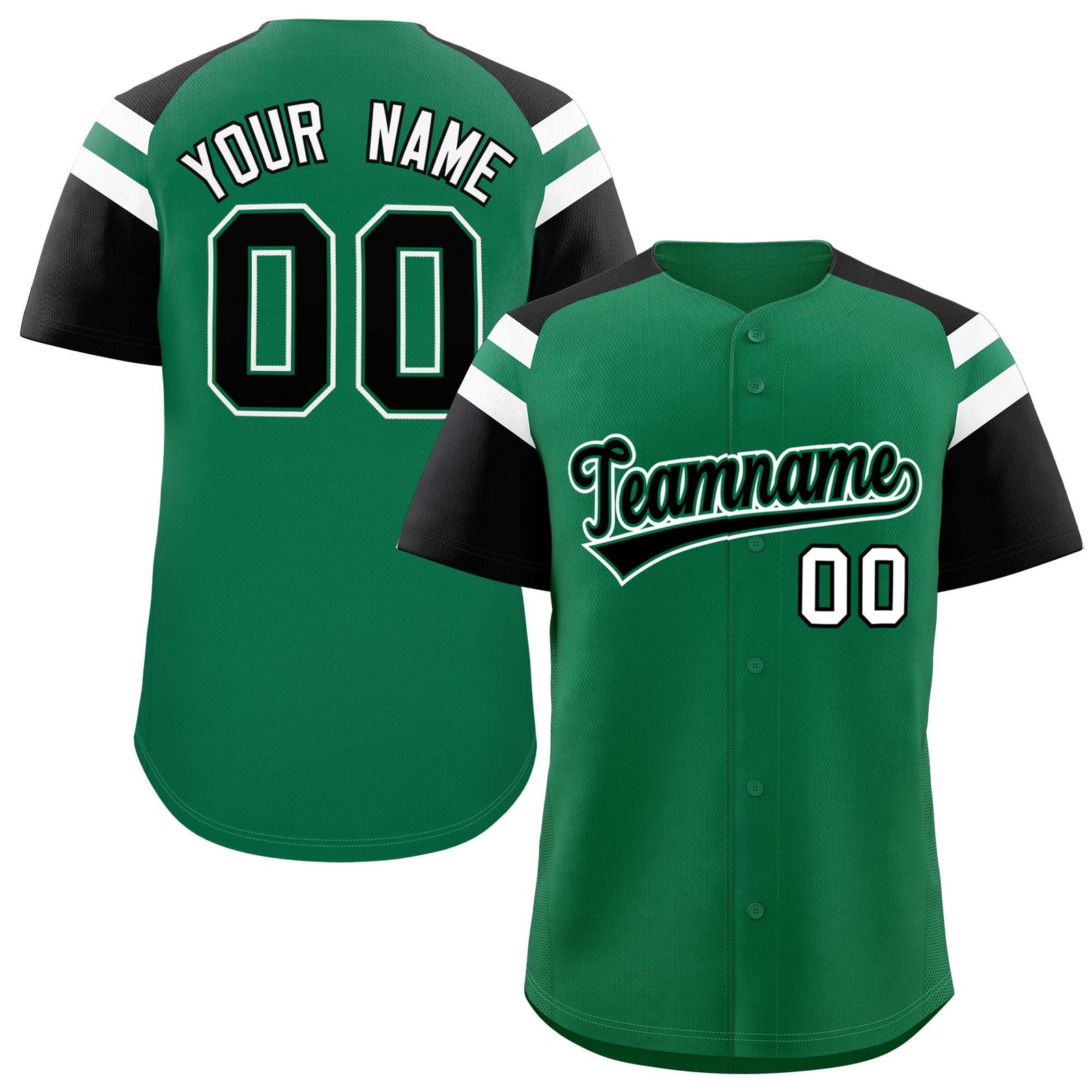 Custom-Kelly-Green-Black-Contrast-Raglan-Sleeves-Authentic-Baseball-Jersey-022
